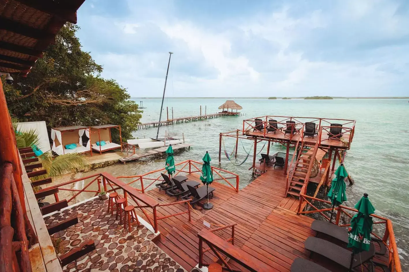 Lake view in El Búho Lagoon Bacalar