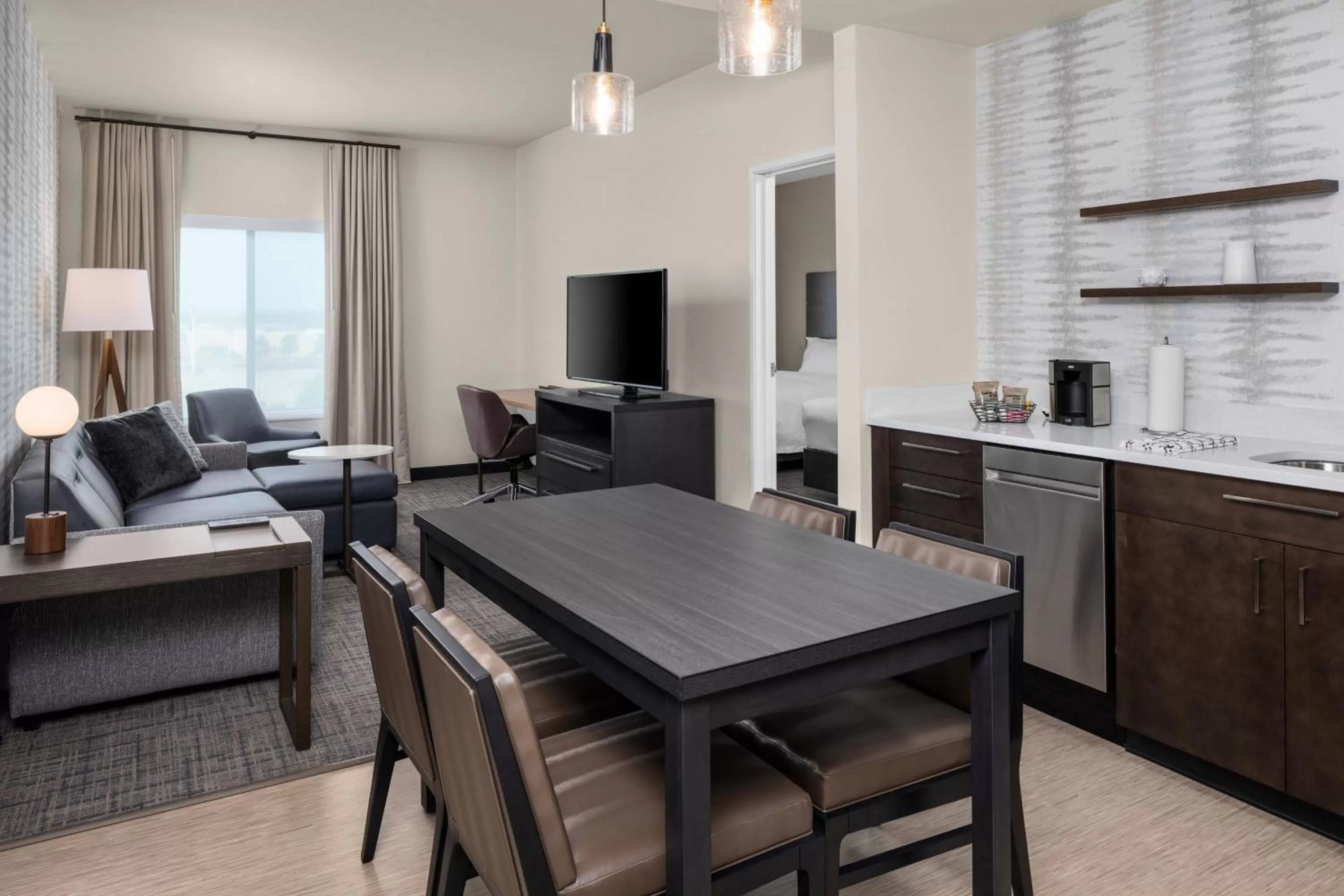 One-Bedroom Suite with Two Queen Beds and Sofa Bed - Hearing Accessible in Residence Inn by Marriott East Peoria