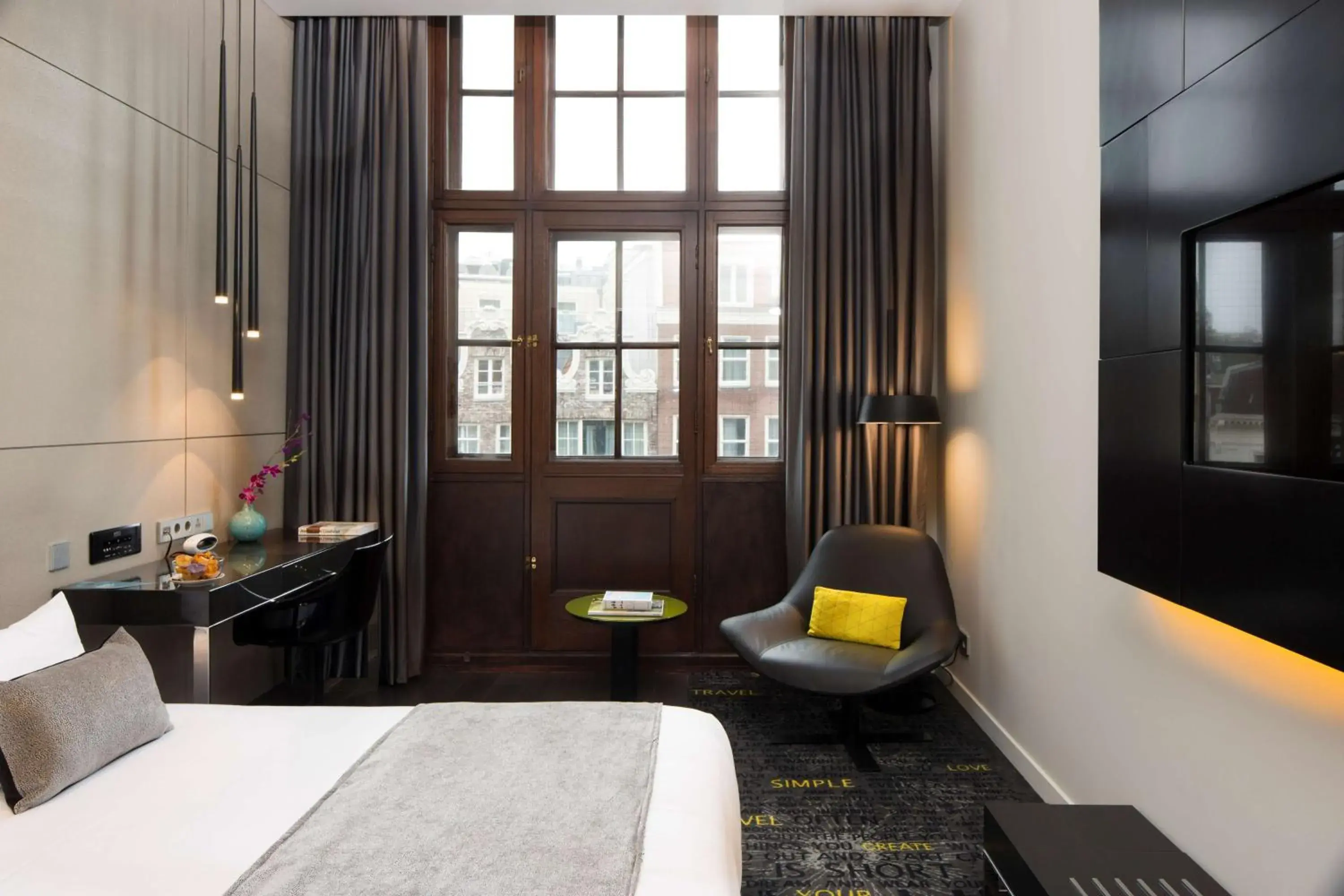 Bedroom in art'otel amsterdam, Powered by Radisson Hotels