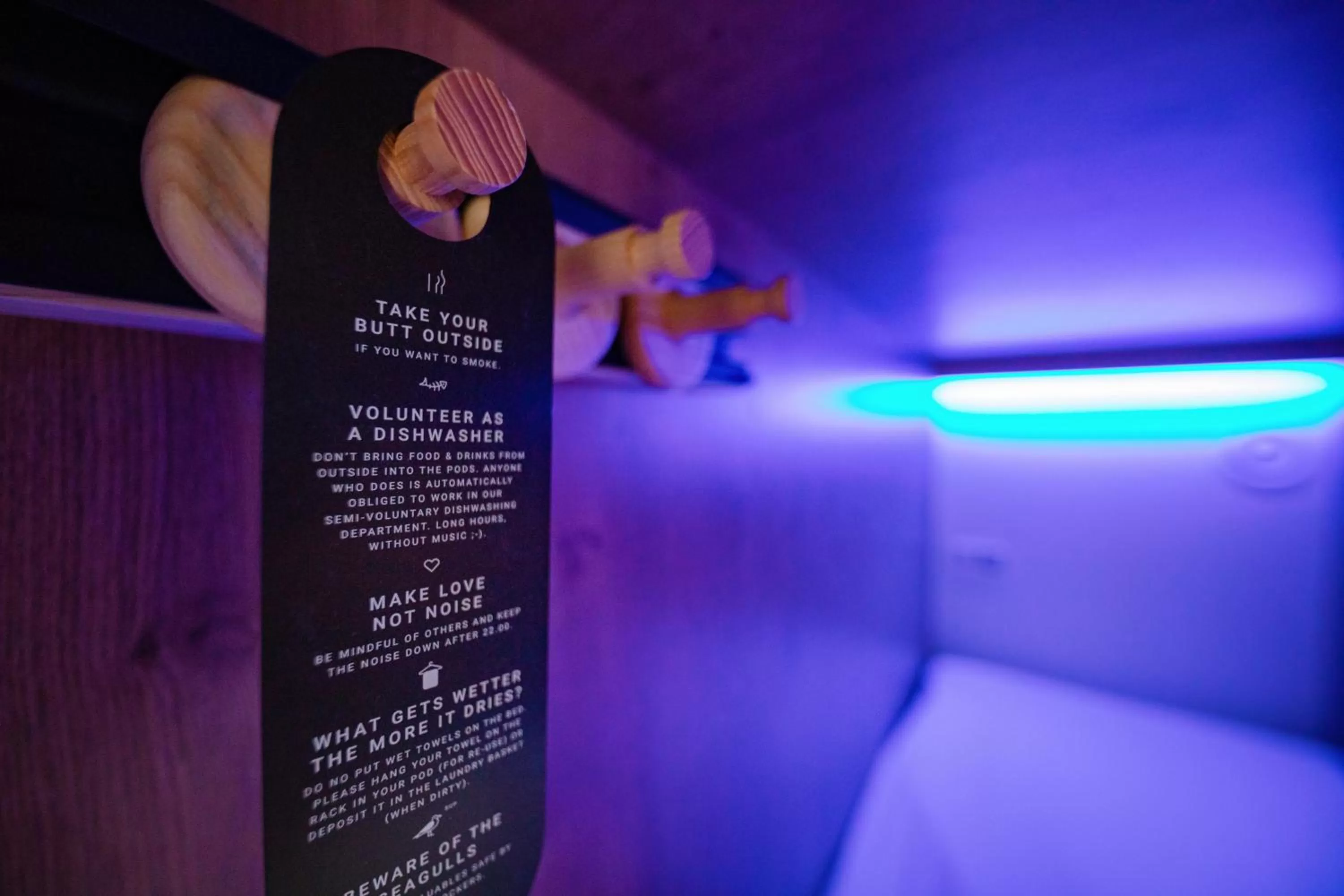 Logo/Certificate/Sign in Bunk Hotel Amsterdam