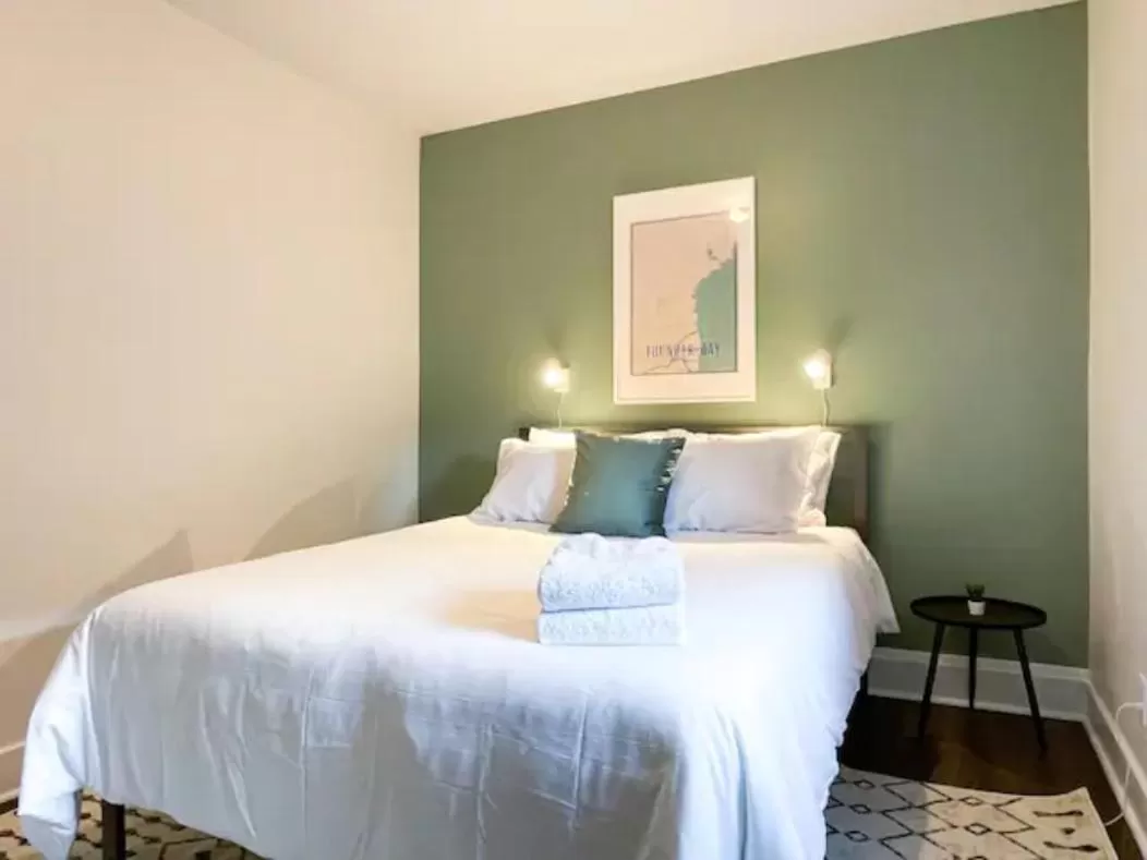 Bed in Sleeping Giant BNB