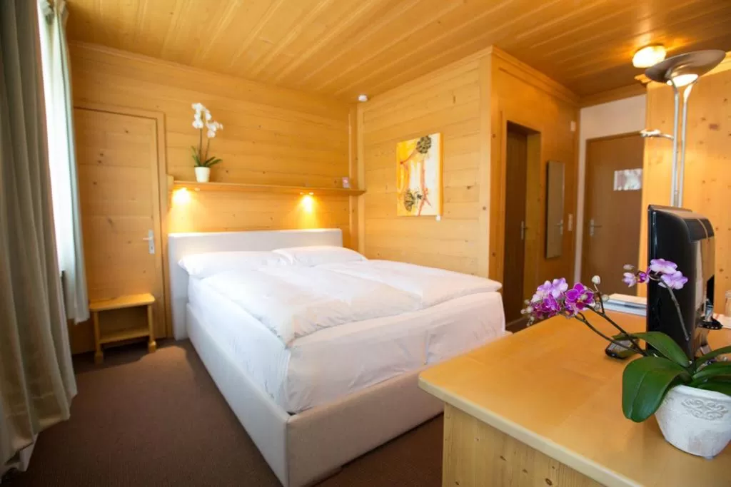 Photo of the whole room, Bed in Sonnegg Hotel