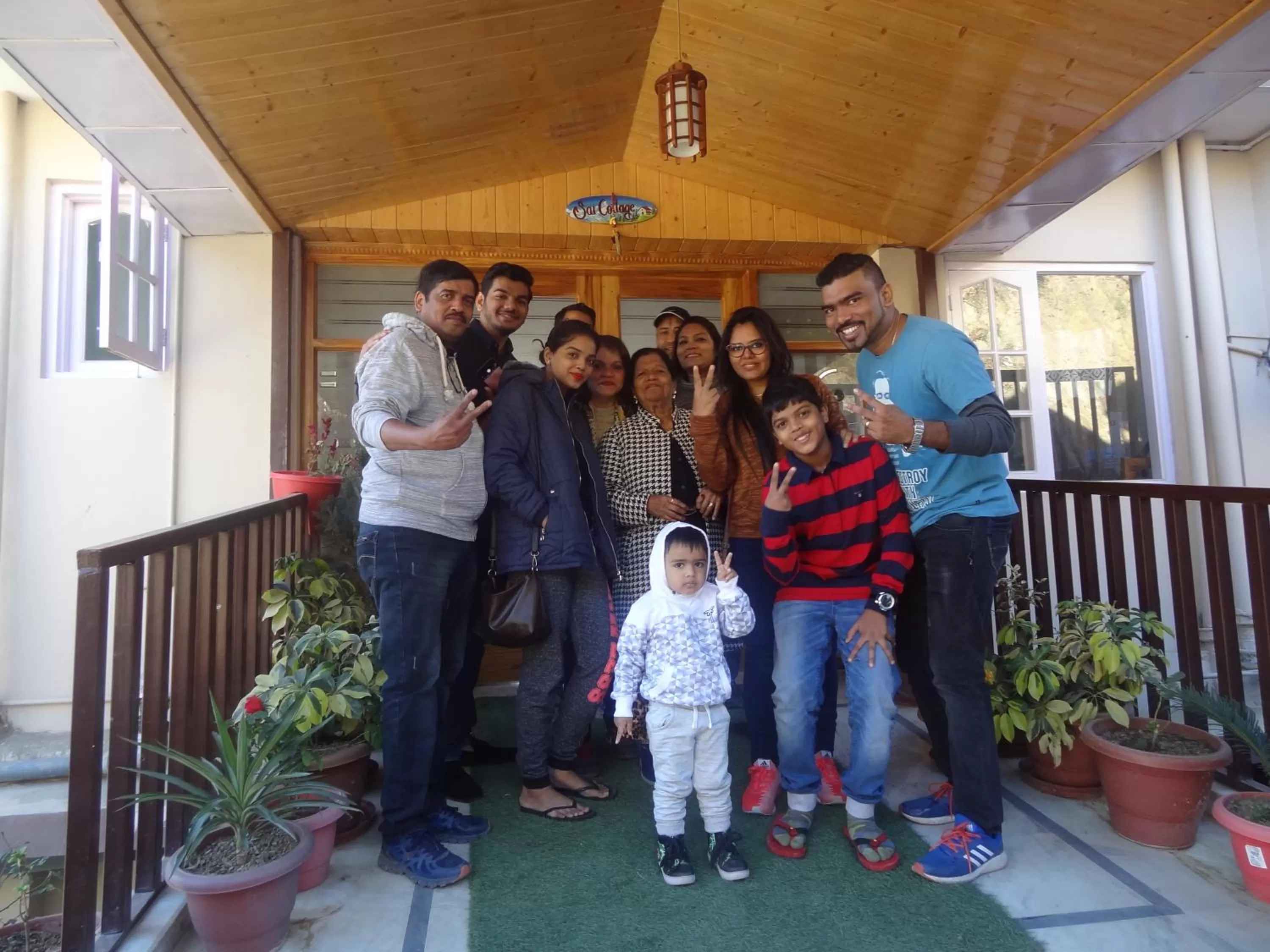 group of guests, Family in Sai Cottage Shimla