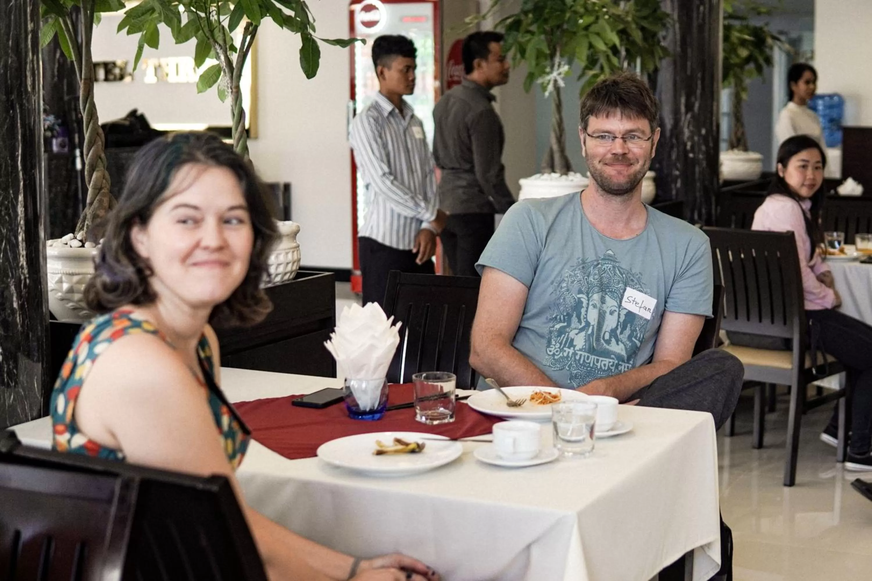 People in Apple Hotel Three - Phnom Penh