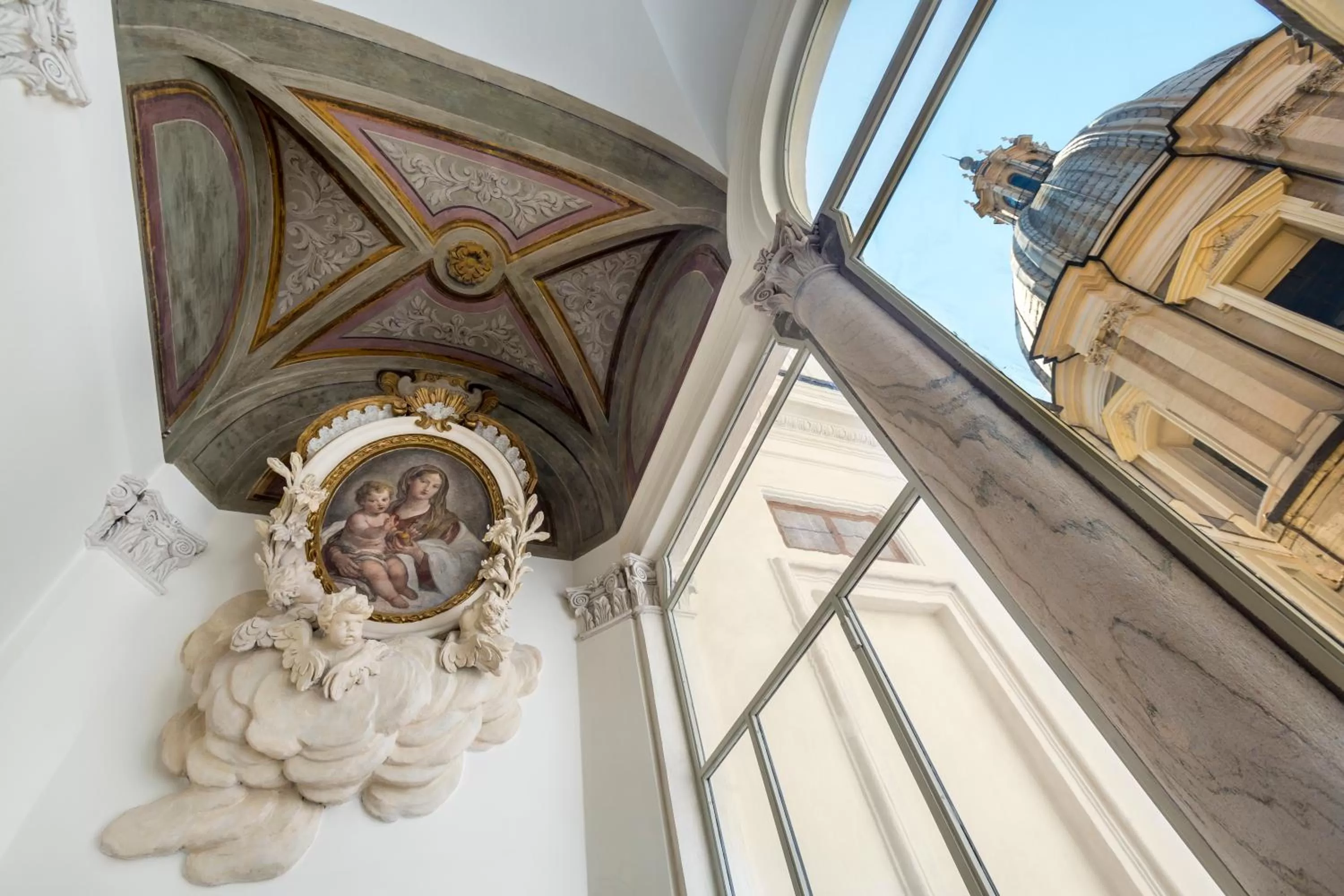 Decorative detail in Eitch Borromini Palazzo Pamphilj