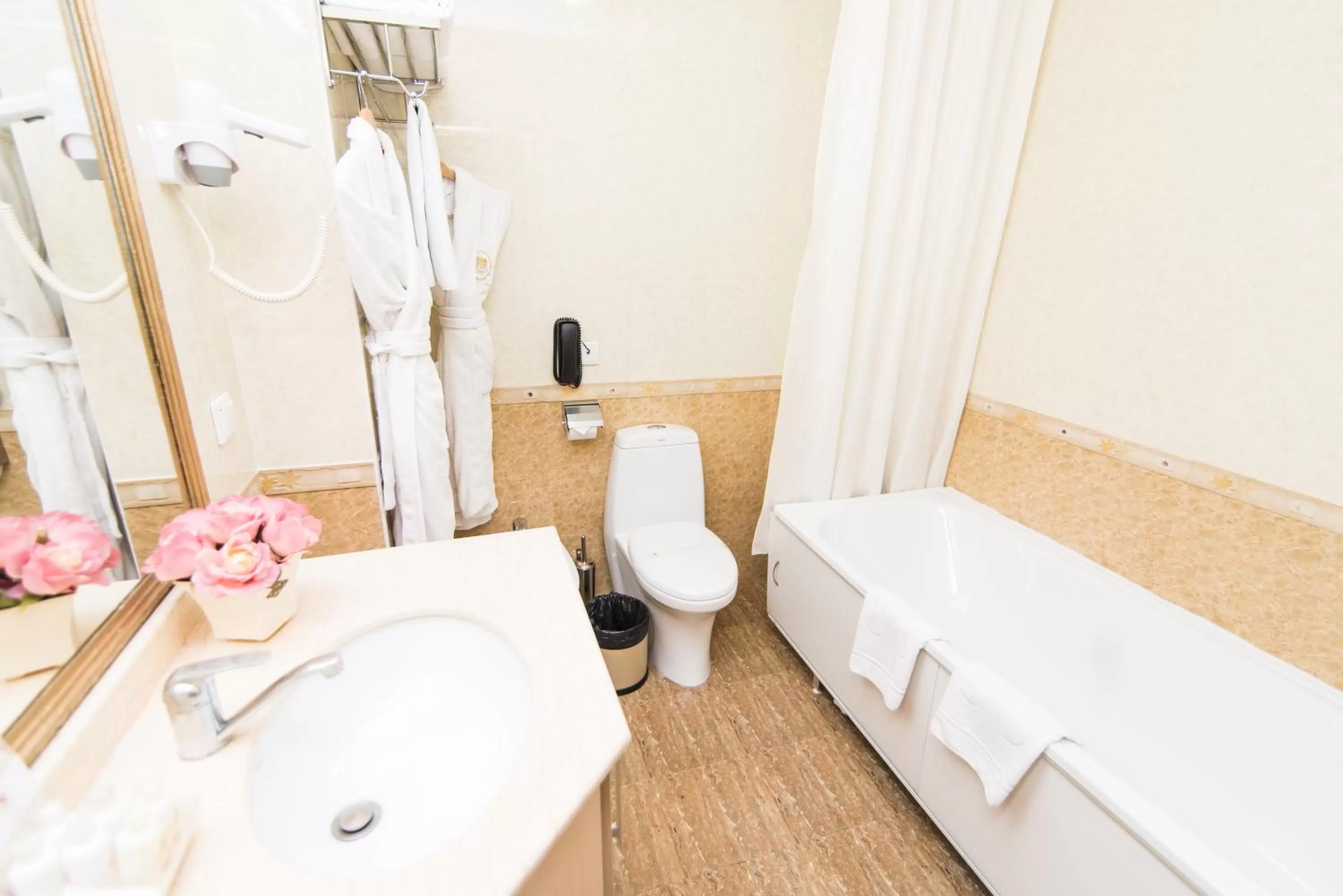 Toilet, Bed in King Hotel Astana