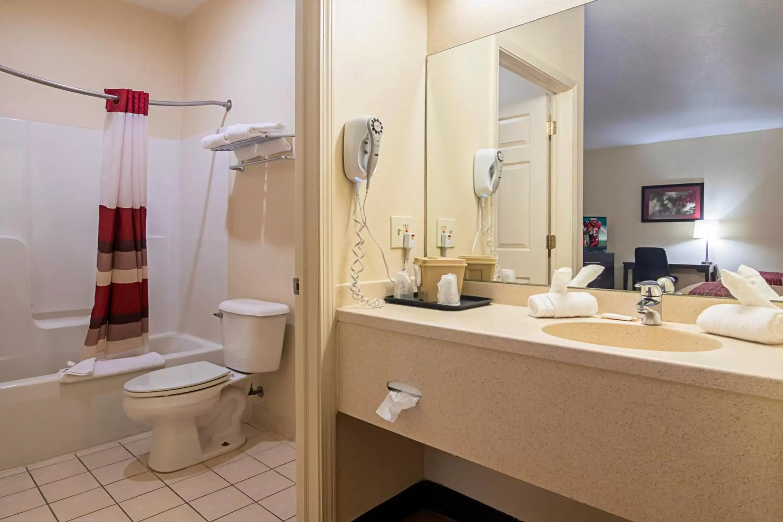 Photo of the whole room, Bathroom in Red Roof Inn & Suites Lake Orion / Auburn Hills