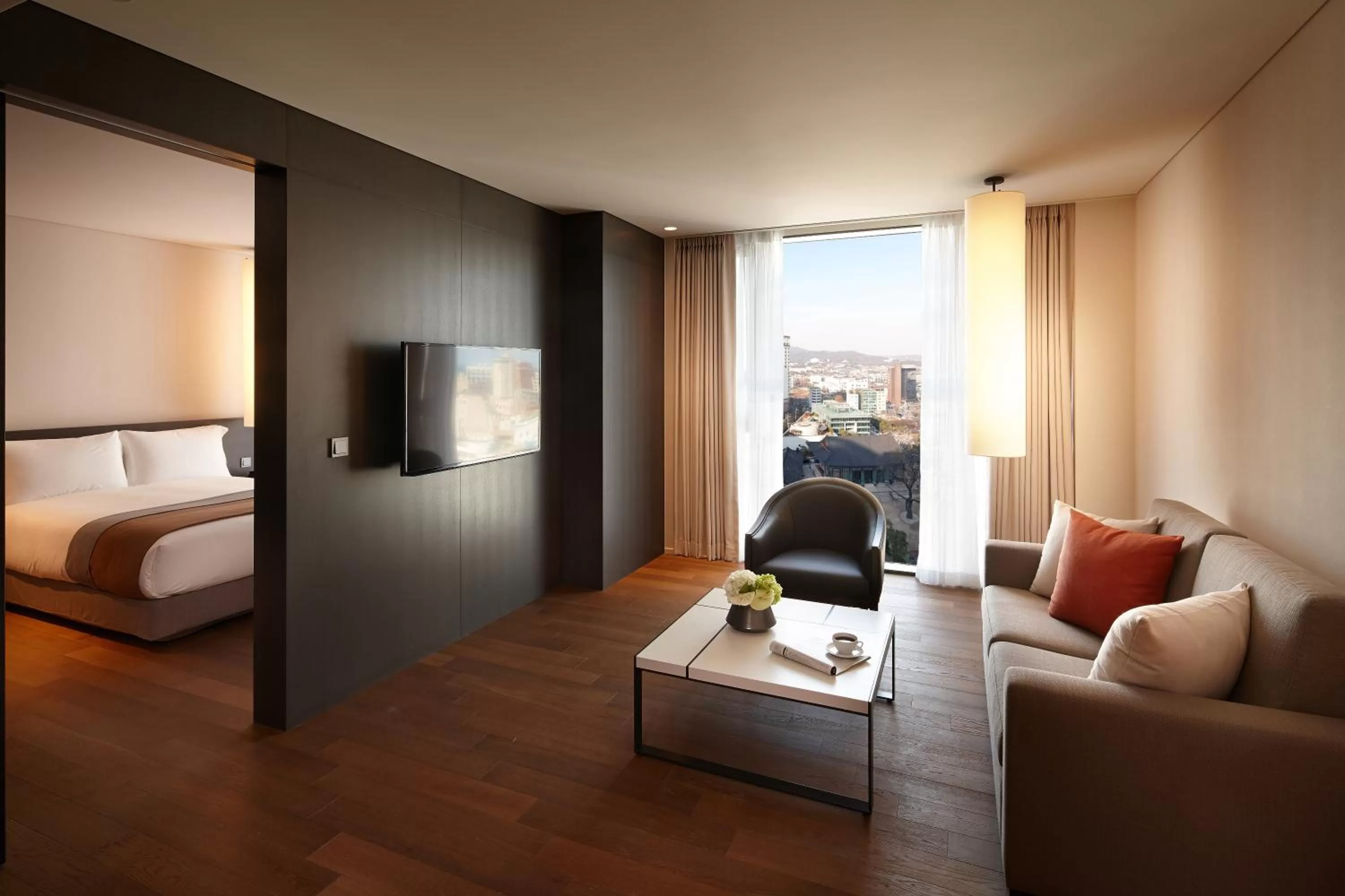 Living room, Bed in Shilla Stay Guro - Guro Digital Complex Station