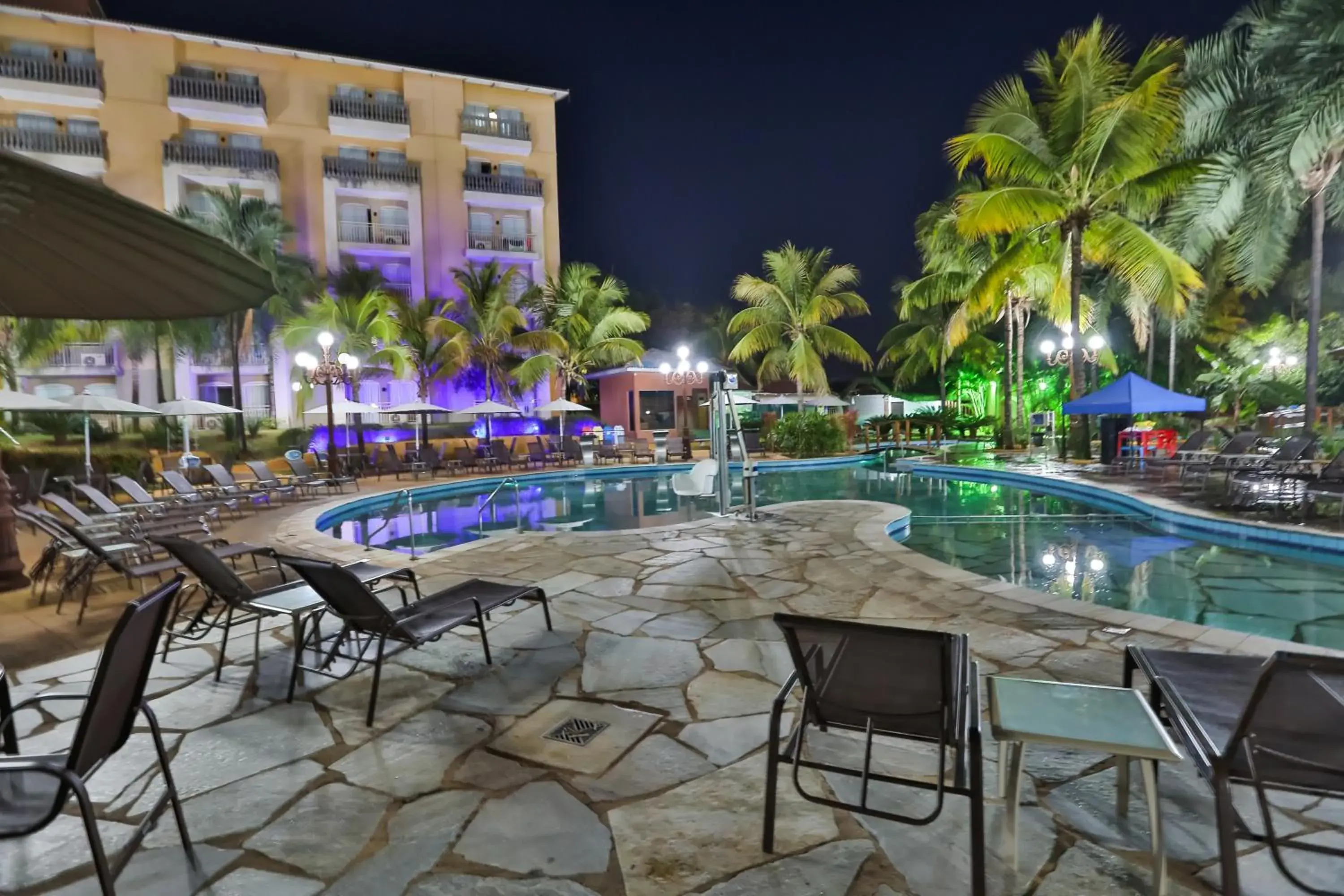 Night, Swimming Pool in Thermas de Olimpia Resorts by Mercure