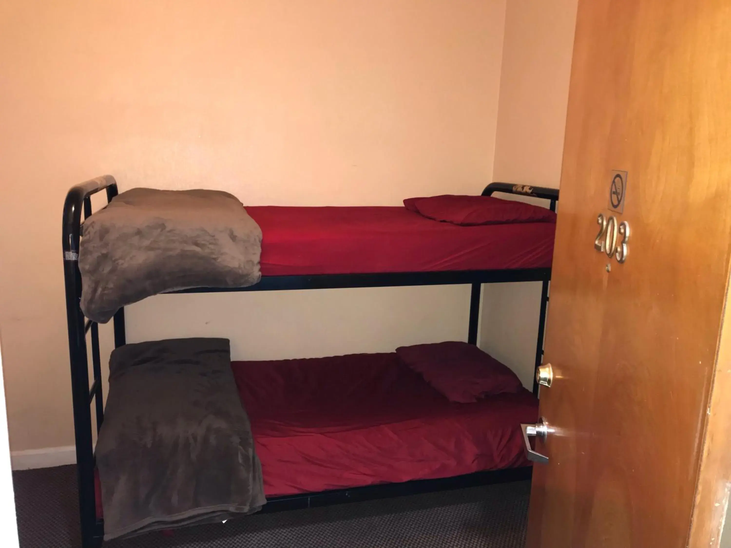 bunk bed in European Hostel