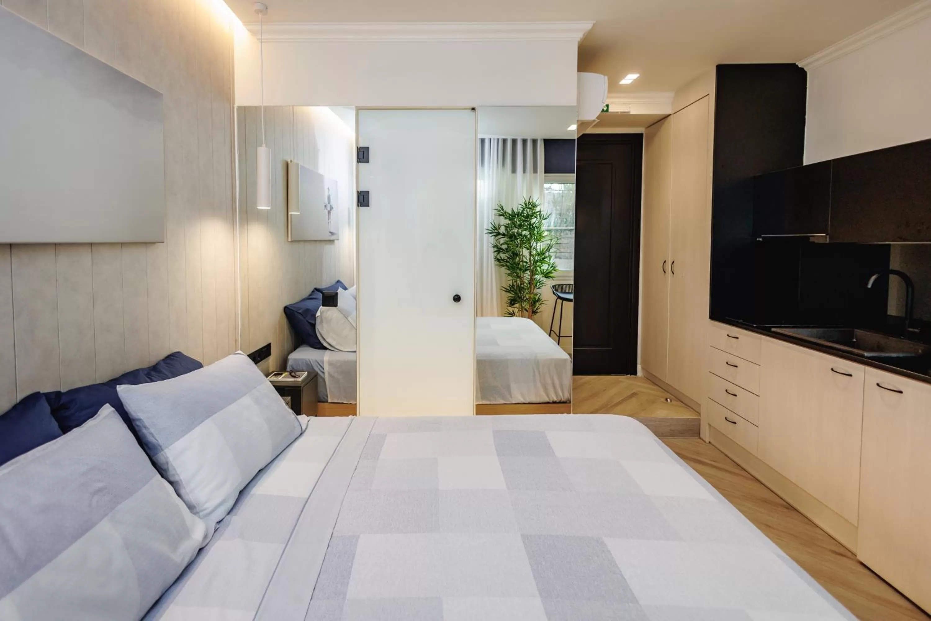 Bedroom, Bed in Triple A @ Trendy Psiri - Art & Nightlife