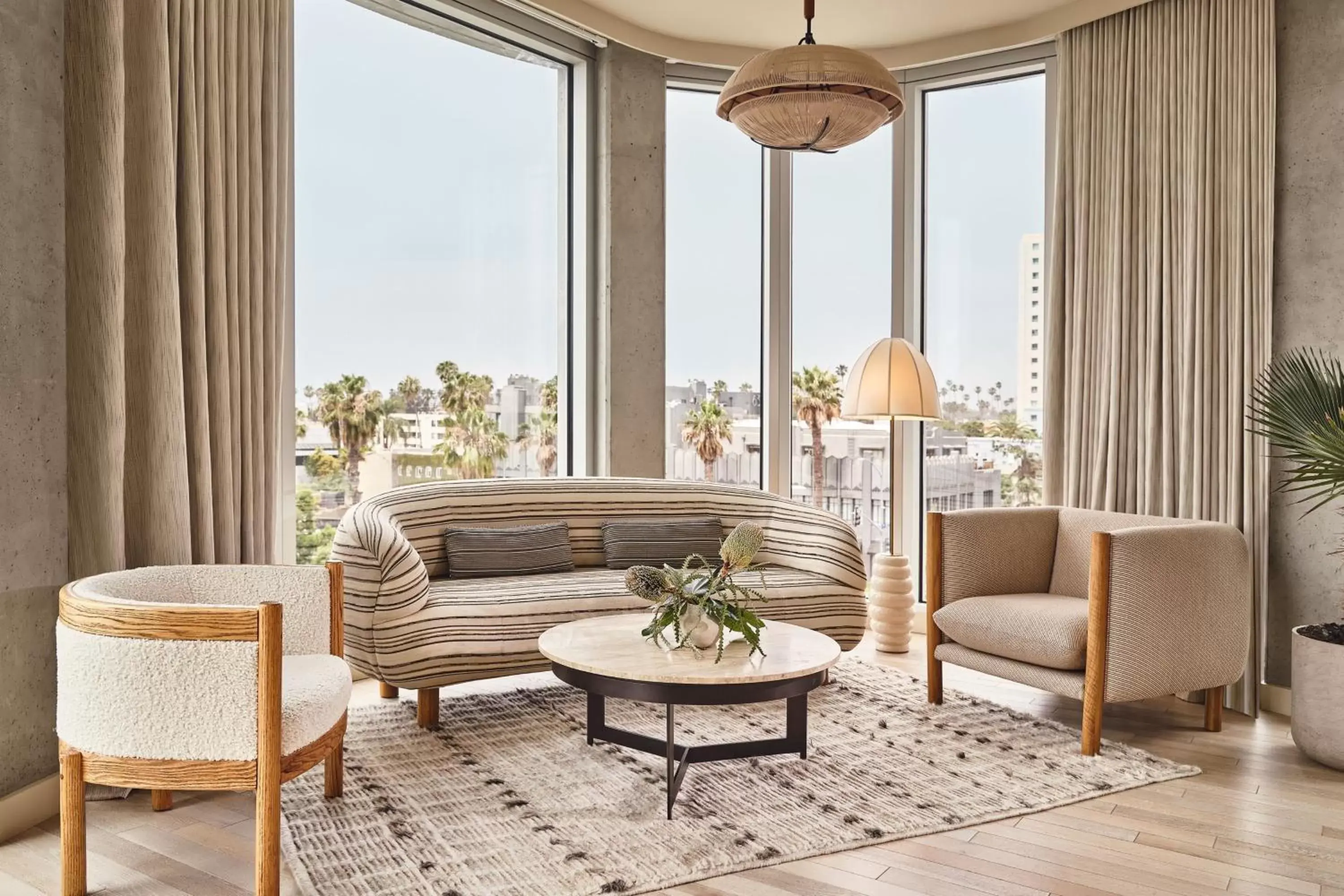 Living room, Seating Area in Santa Monica Proper Hotel, a Member of Design Hotels