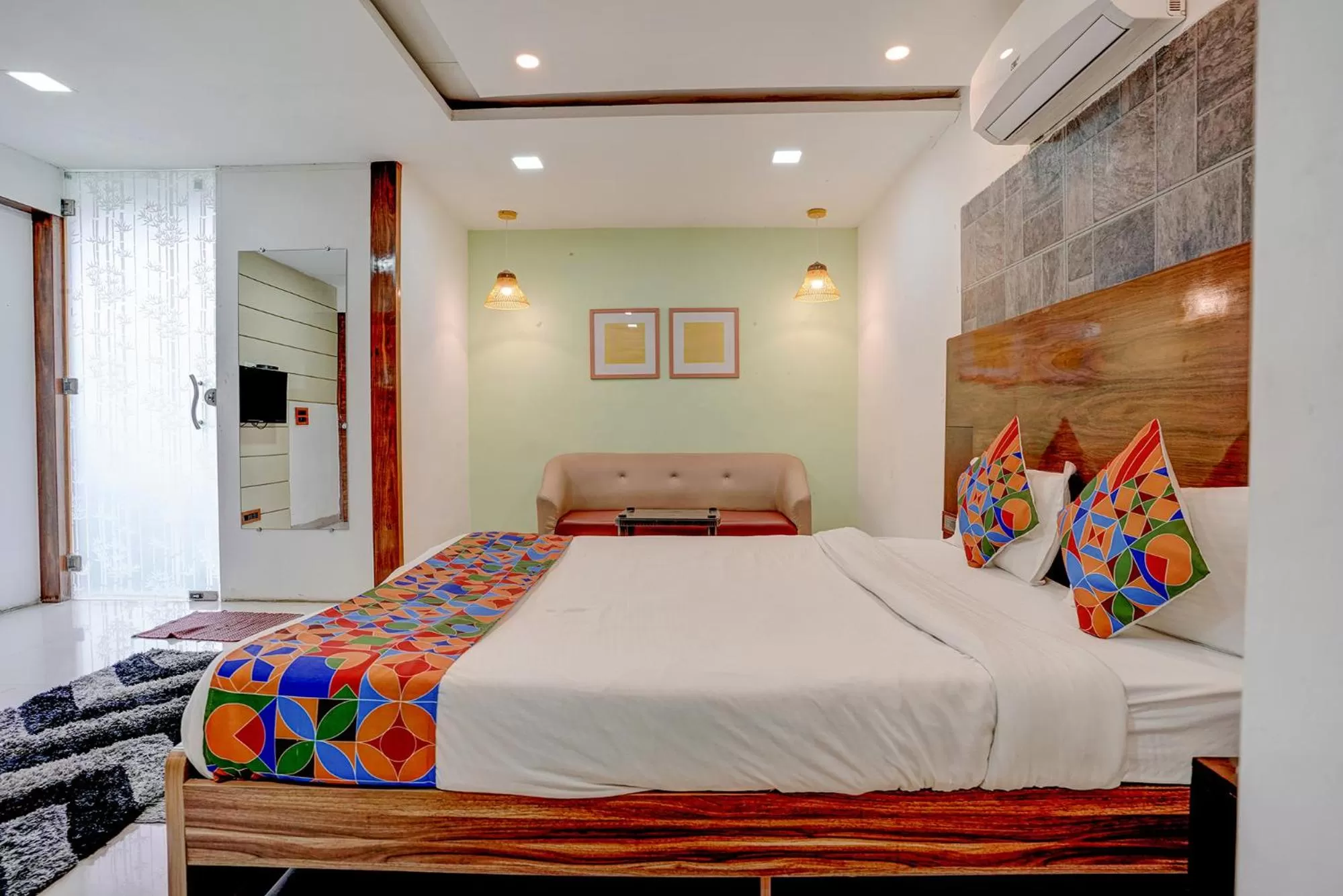 Bedroom, Bed in FabHotel Vardhan House