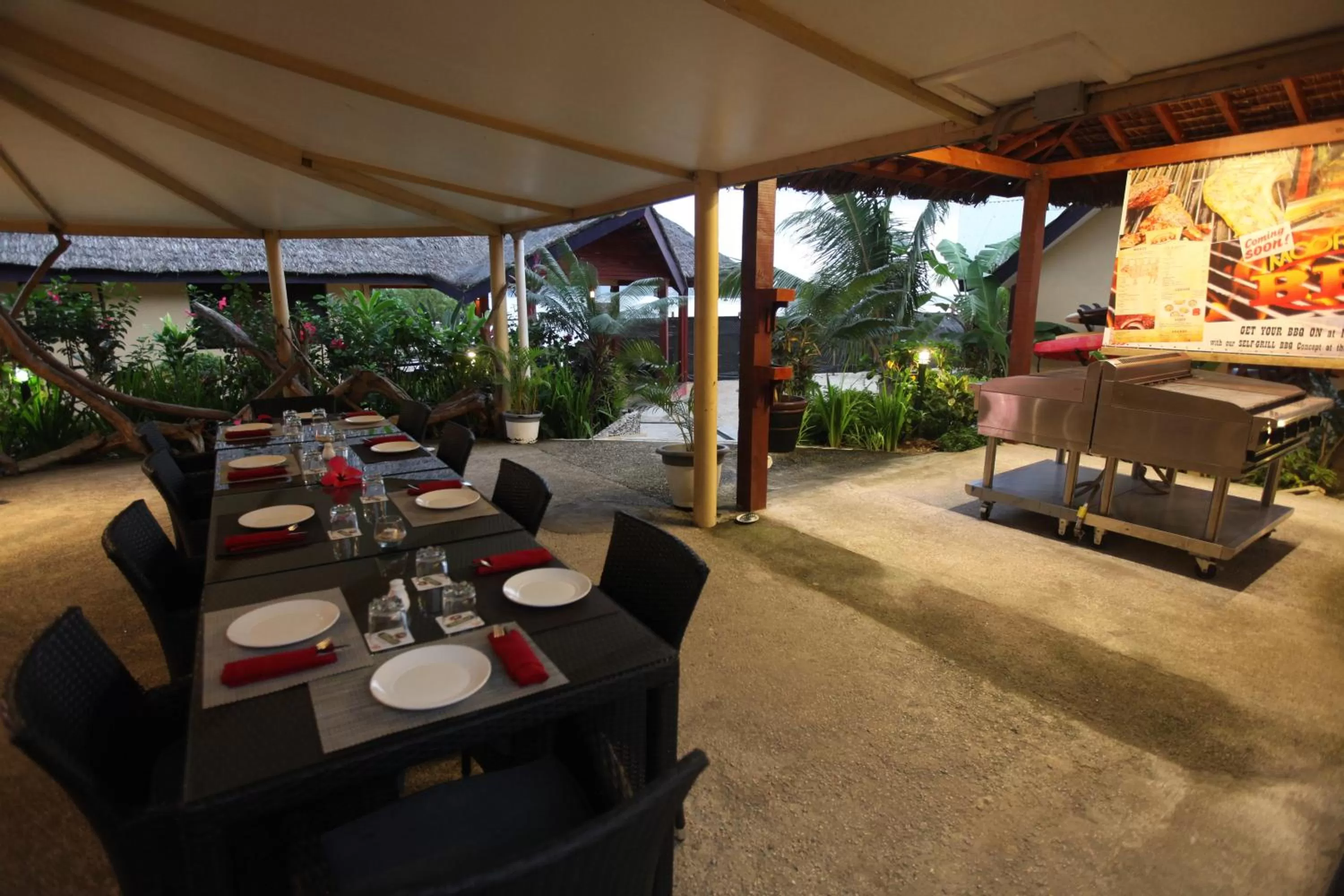 BBQ facilities in Moorings Hotel