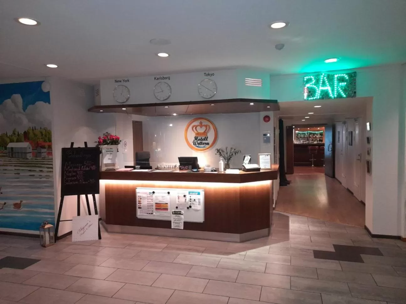 Text overlay in Hotell Wettern