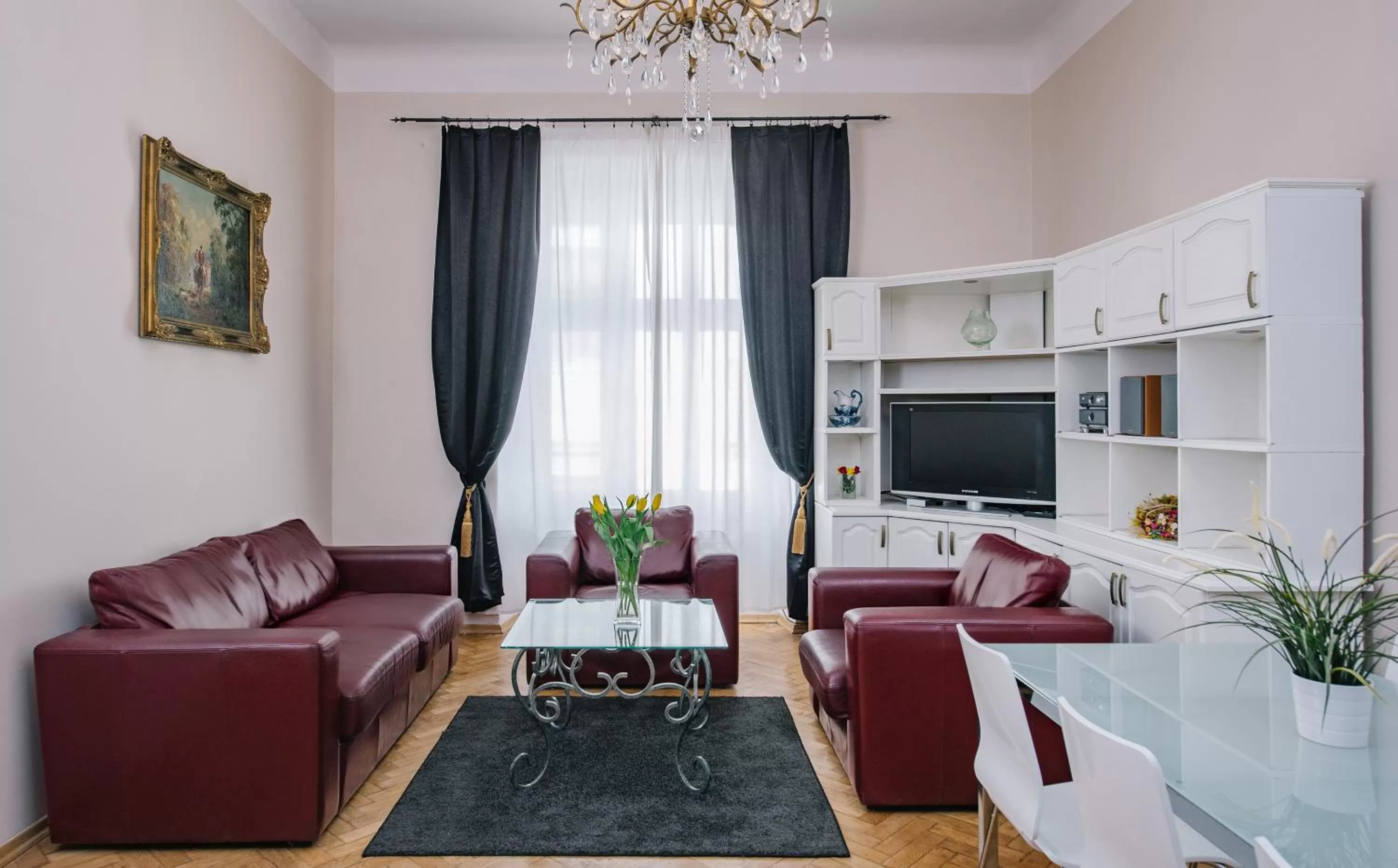 Seating area in Rembrandt Aparthotel