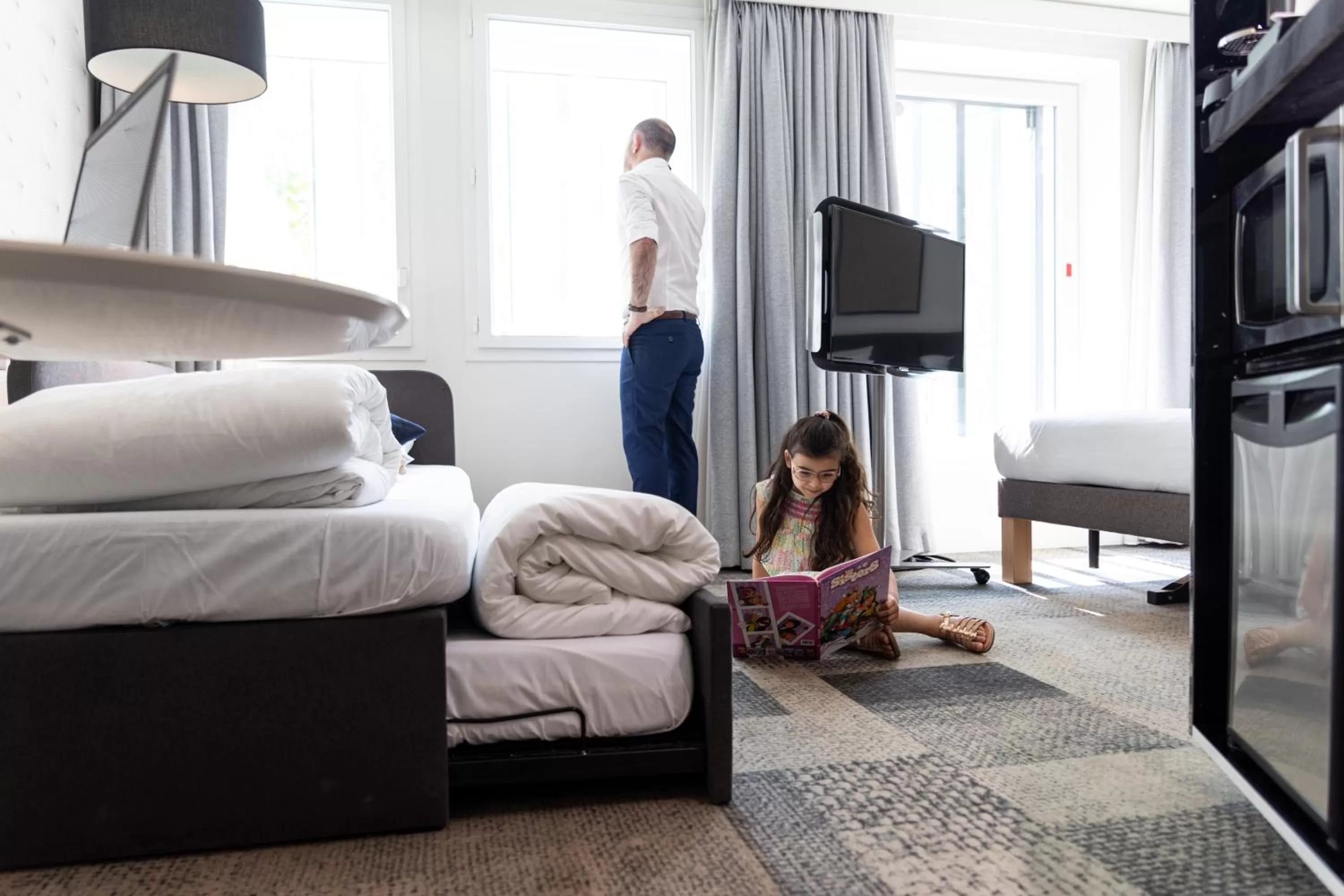 TV and multimedia, Bed in Novotel Suites Paris Expo Porte de Versailles