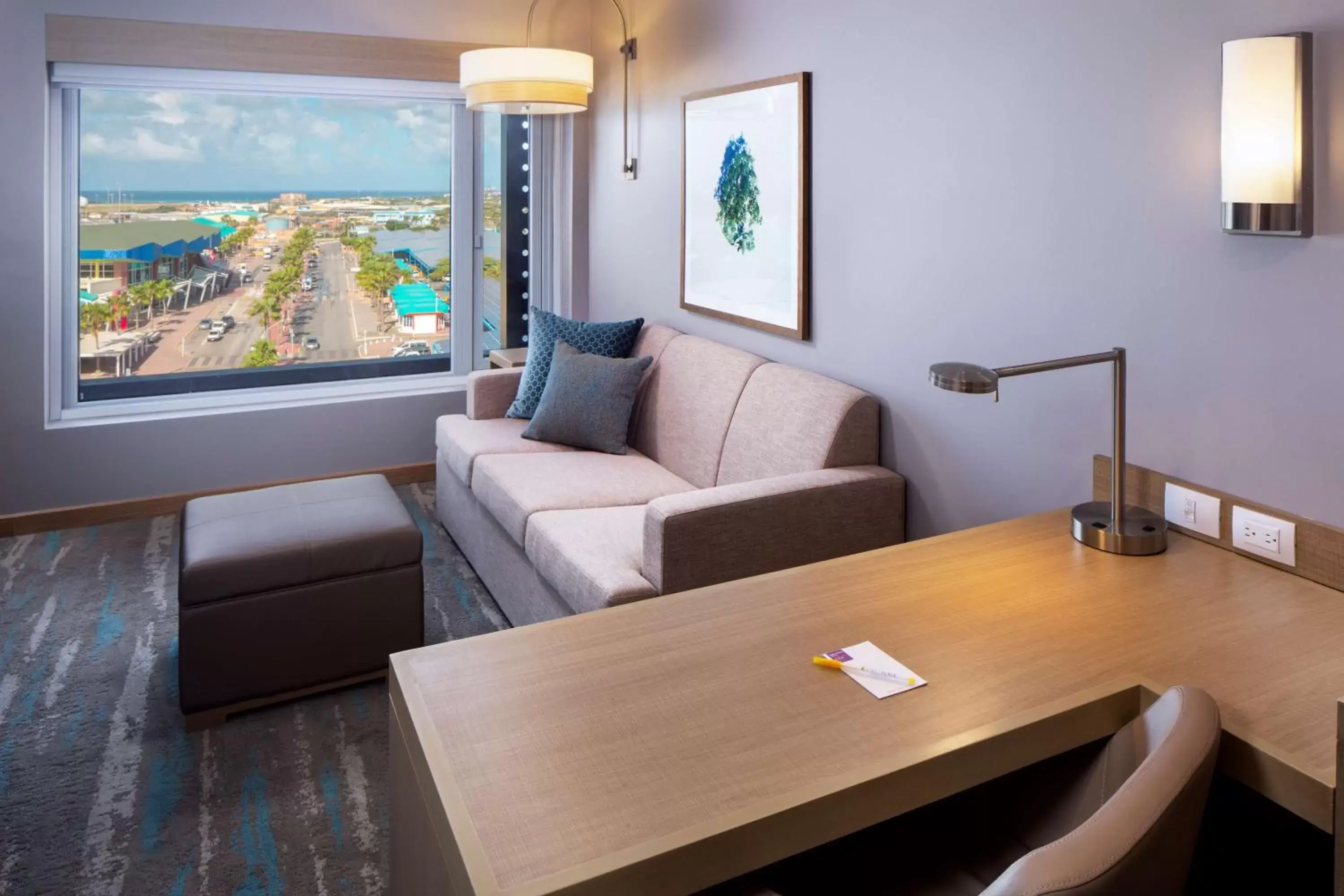 Photo of the whole room, Seating Area in Hyatt Place Aruba Airport