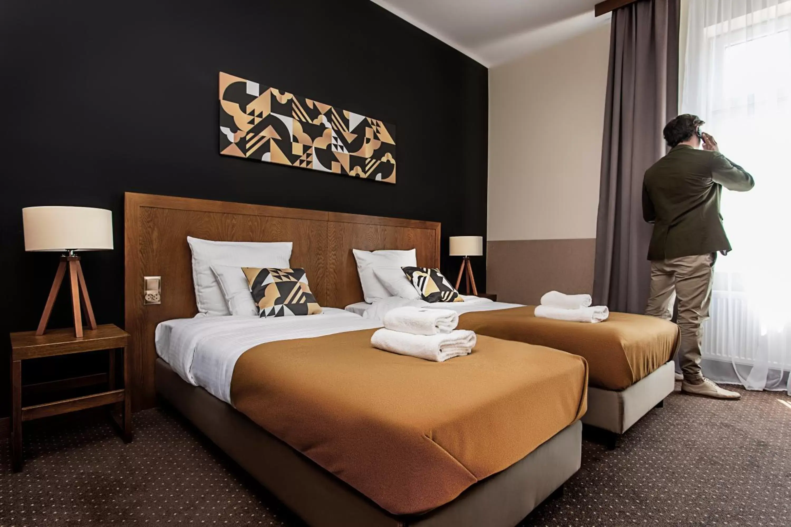 Bed in Zulian Aparthotel by Artery Hotels Bed in Zulian Aparthotel by Artery Hotels