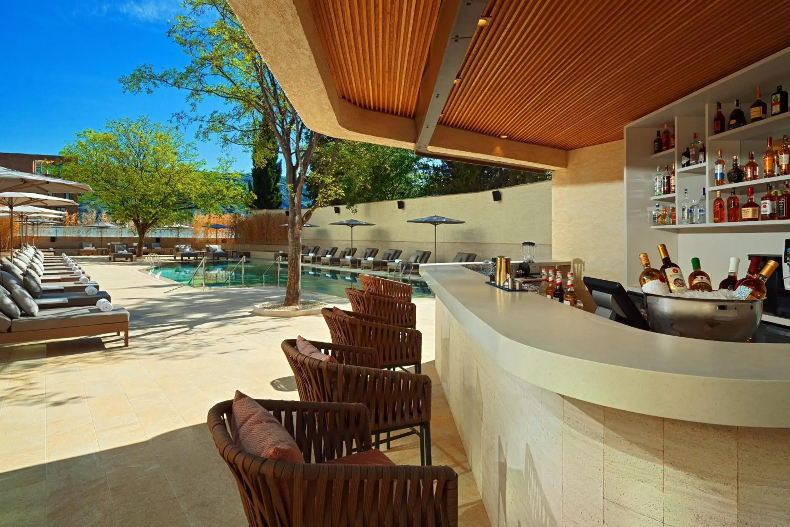 Swimming pool in Sheraton Grand Tbilisi Metechi Palace