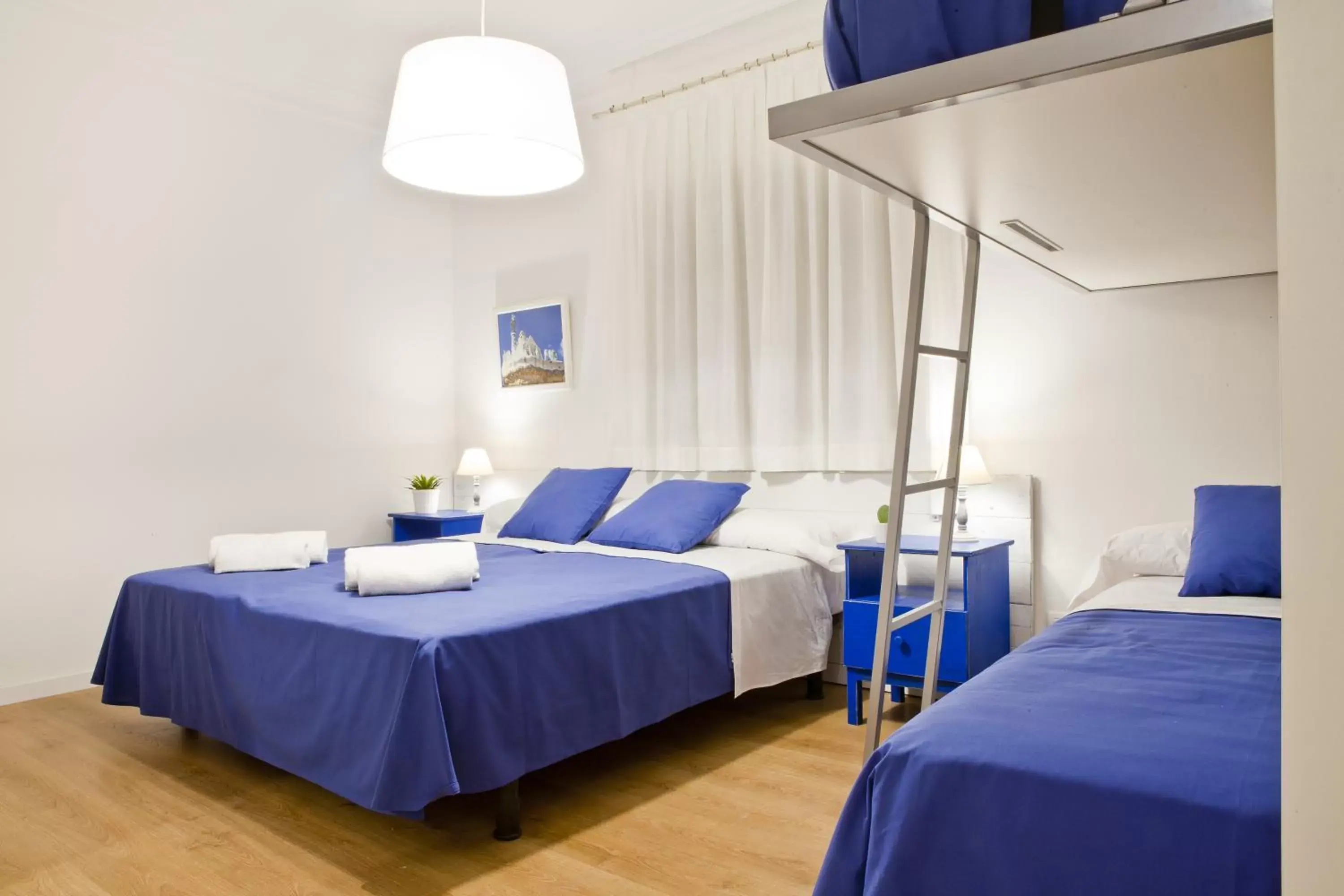 Bedroom, Bed in Blue Barcelona