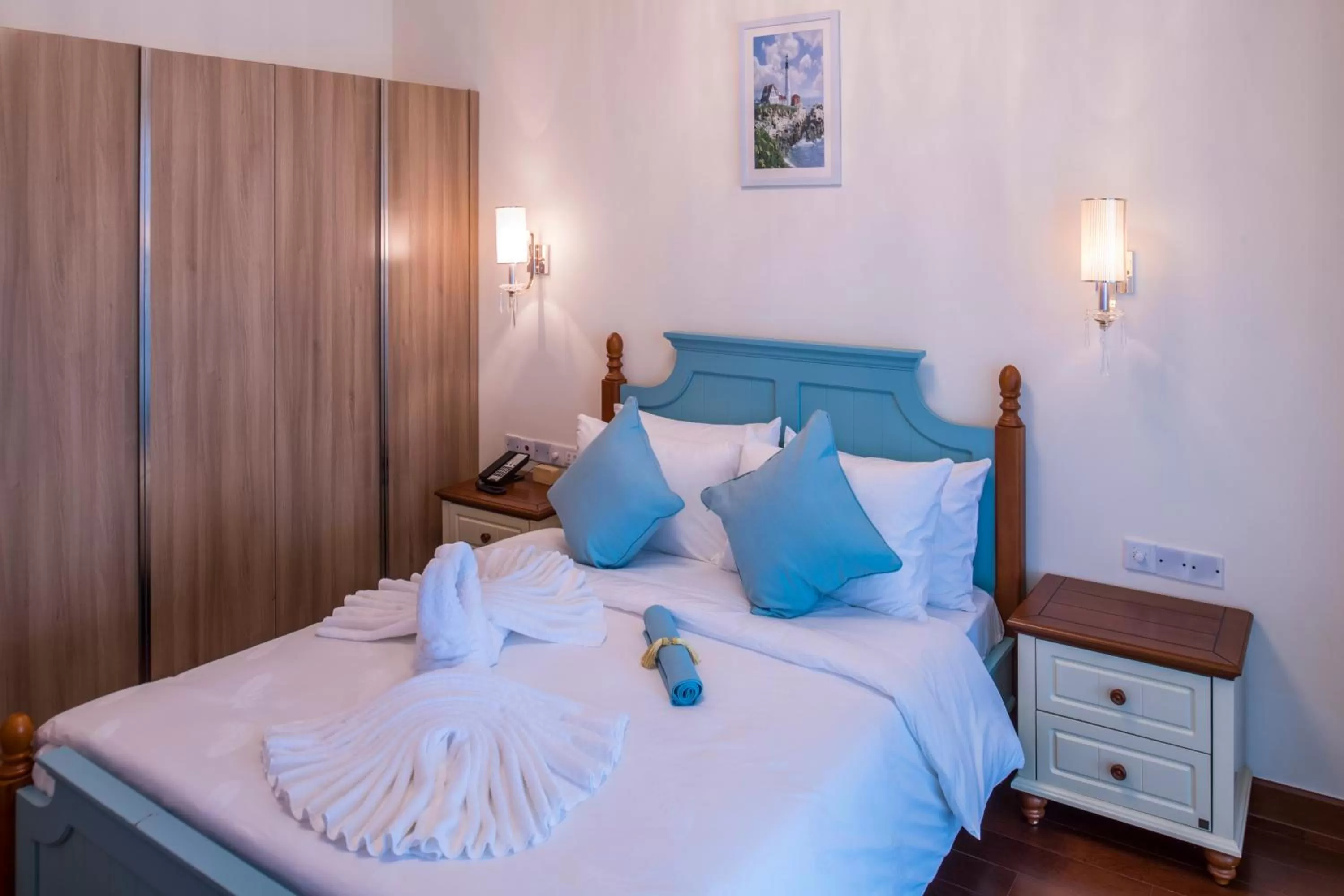 Bed in Haikou Bay Hengda Yige Holiday Condo Hotel