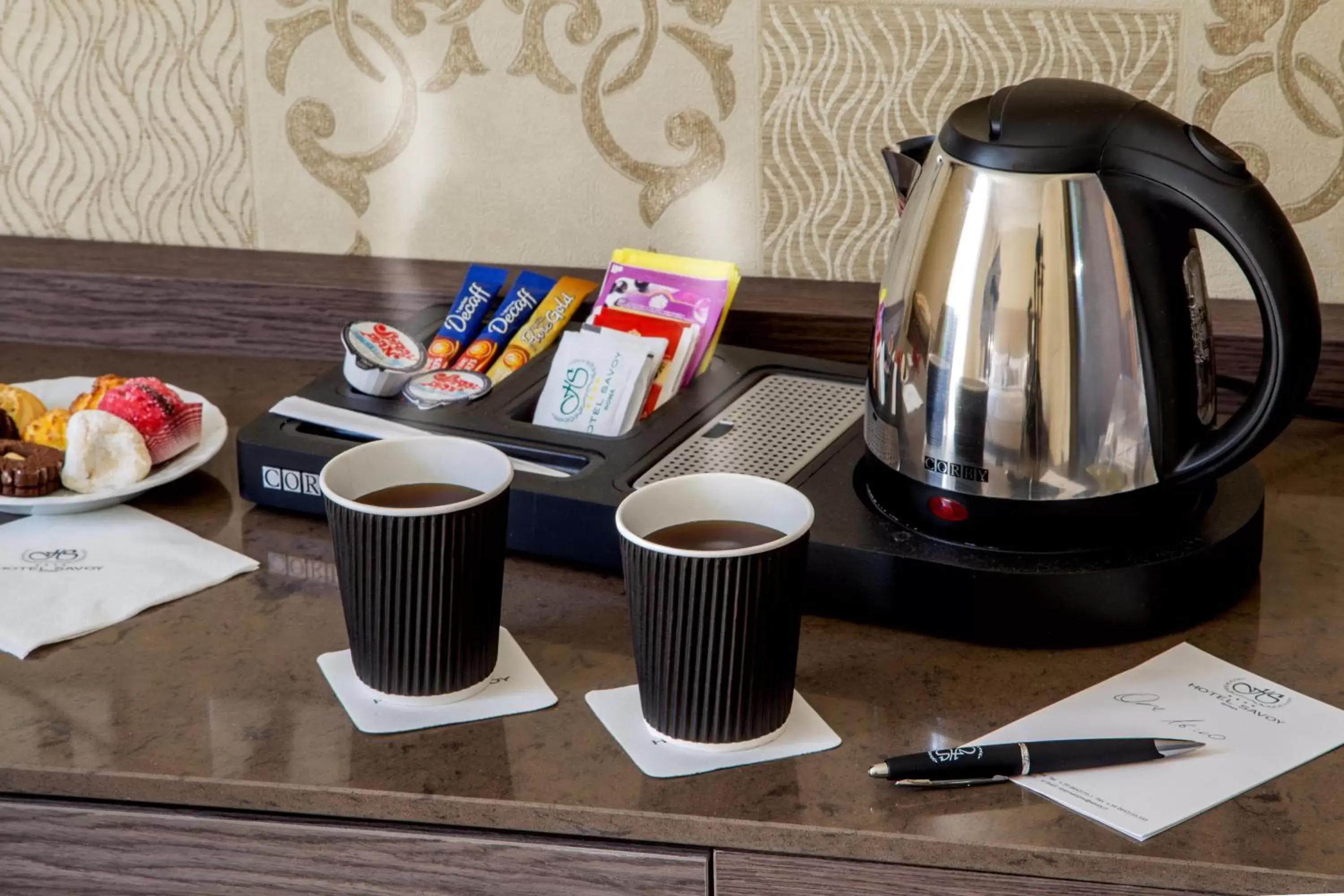 Coffee/tea facilities in Hotel Savoy