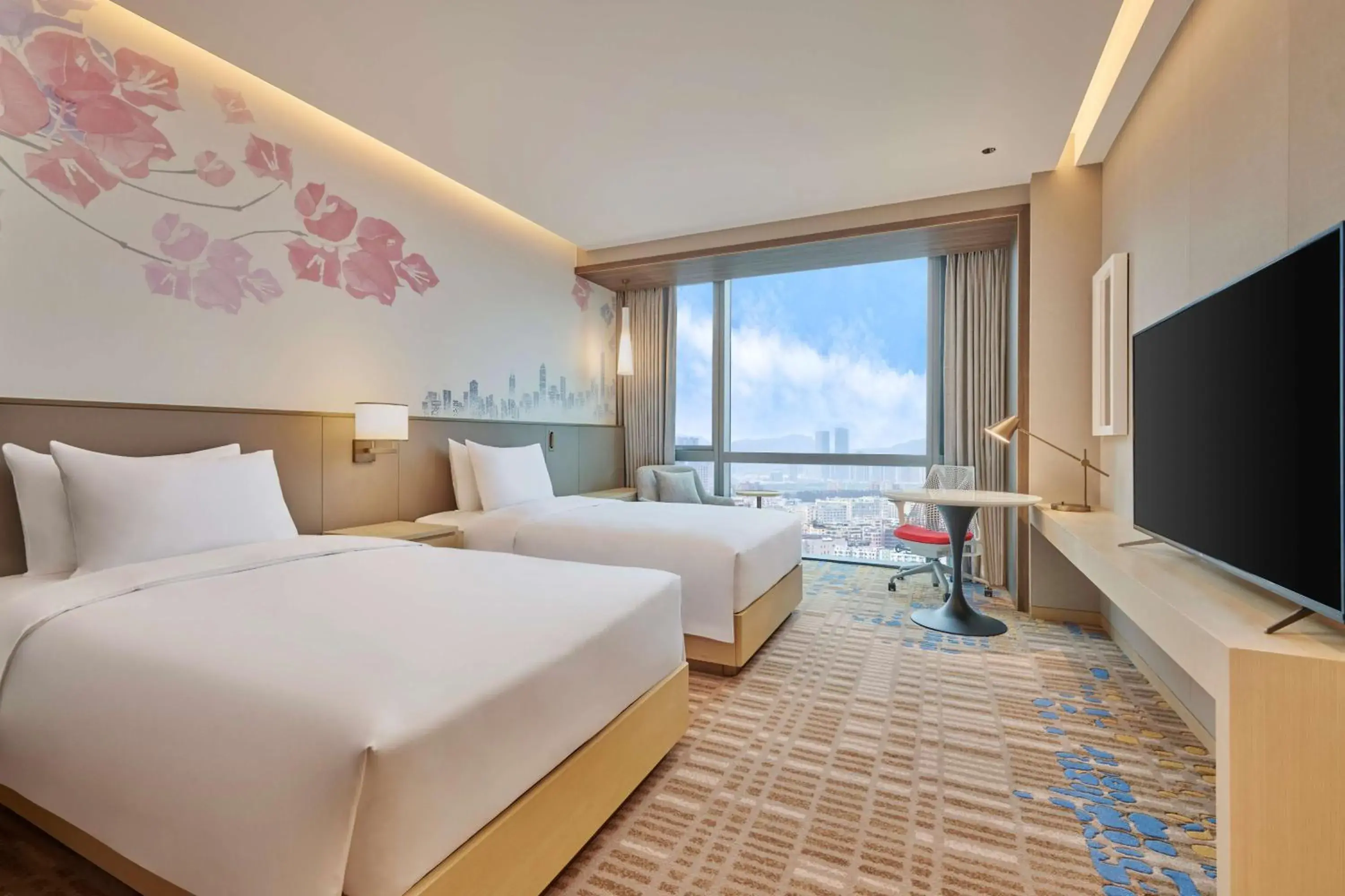 Bed in Hilton Garden Inn Shenzhen Guangming Bed in Hilton Garden Inn Shenzhen Guangming