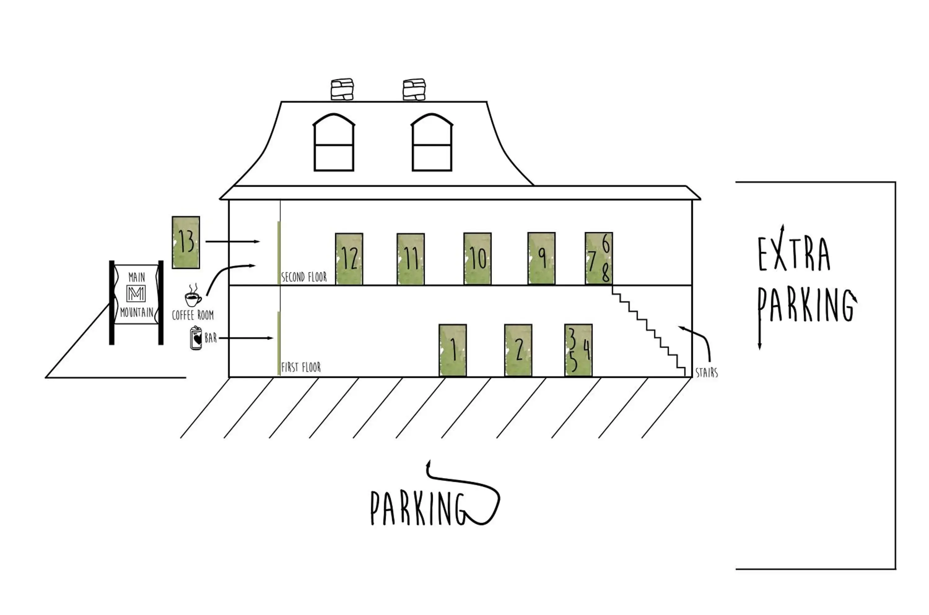 Floor Plan in Main and Mountain