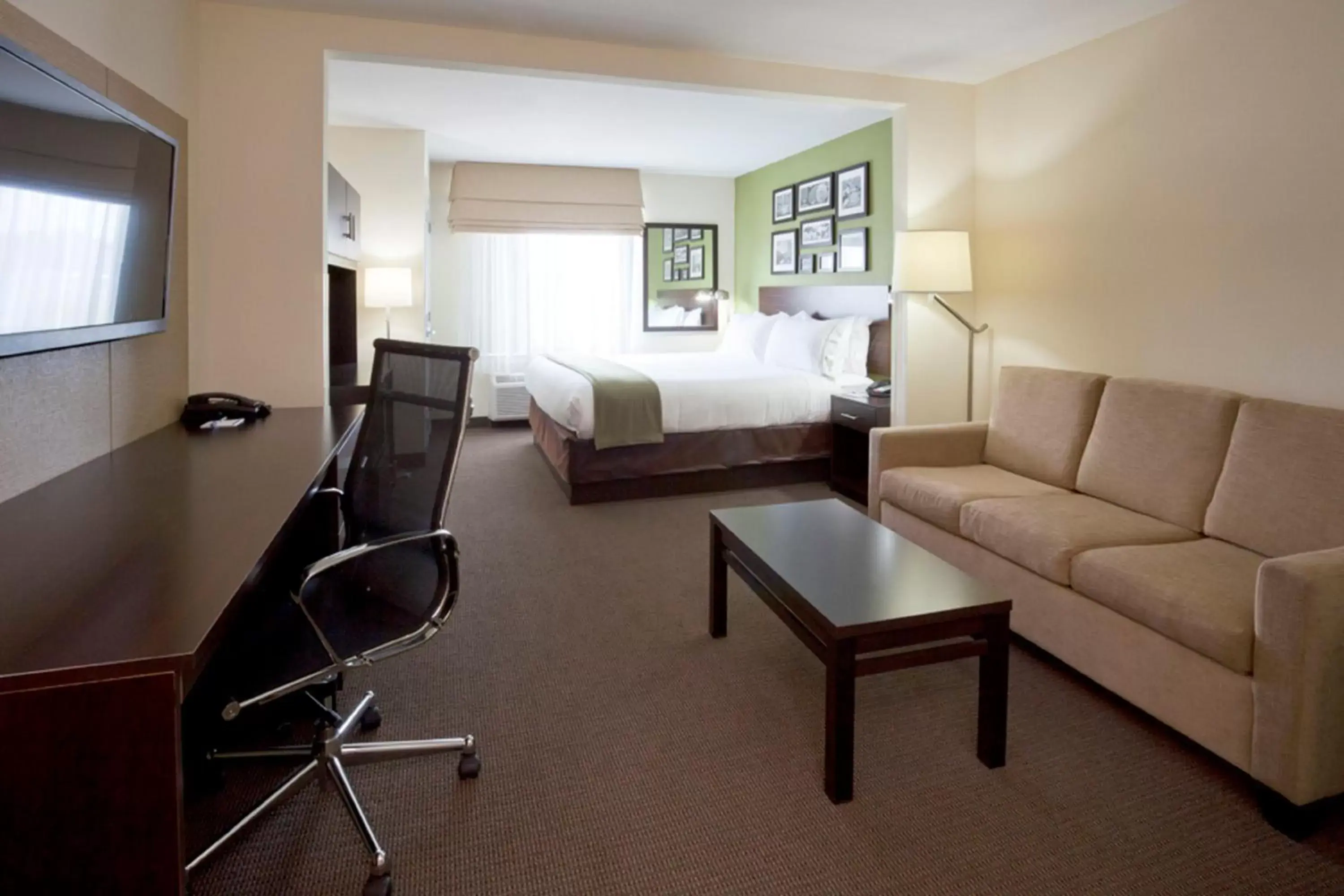 Photo of the whole room, Seating Area in Holiday Inn Express Hotel & Suites Rogers, an IHG Hotel