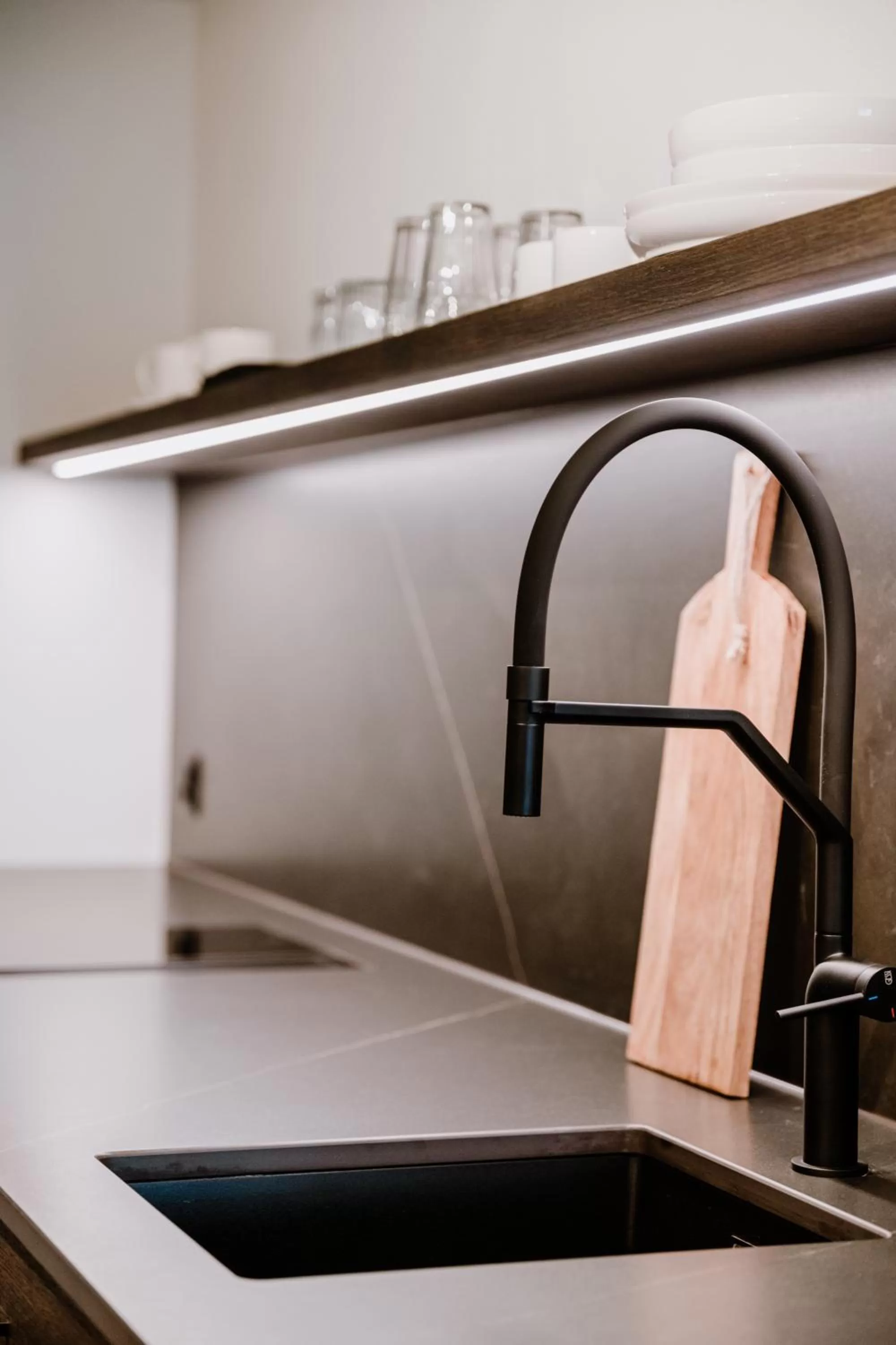 Kitchen or kitchenette in Hotel Müllers Self-Check-In