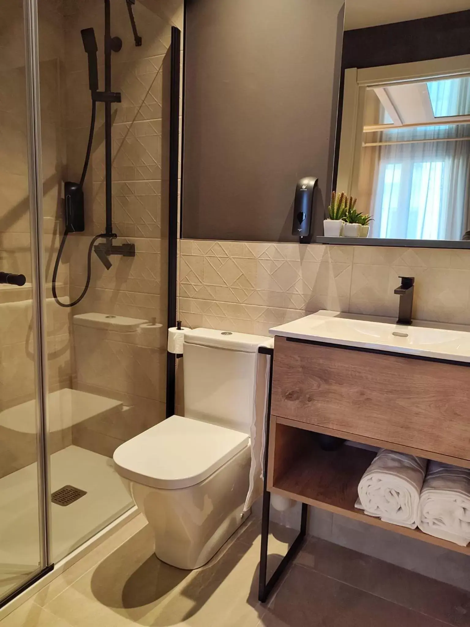 Shower, Bathroom in Apartaments Les Cases del Mar