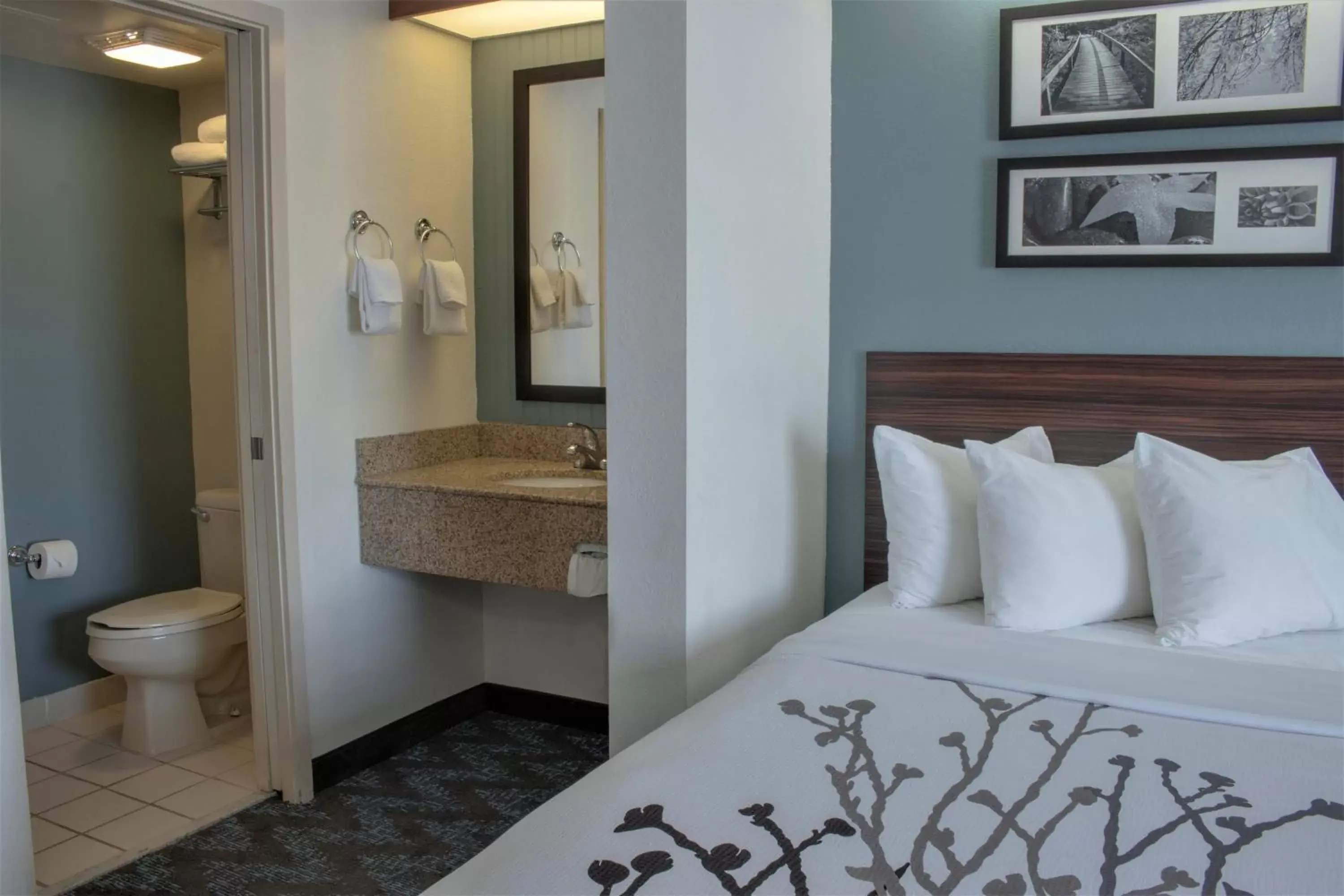 Bathroom, Bed in Sleep Inn Lake Wright - Norfolk Airport Bathroom, Bed in Sleep Inn Lake Wright - Norfolk Airport