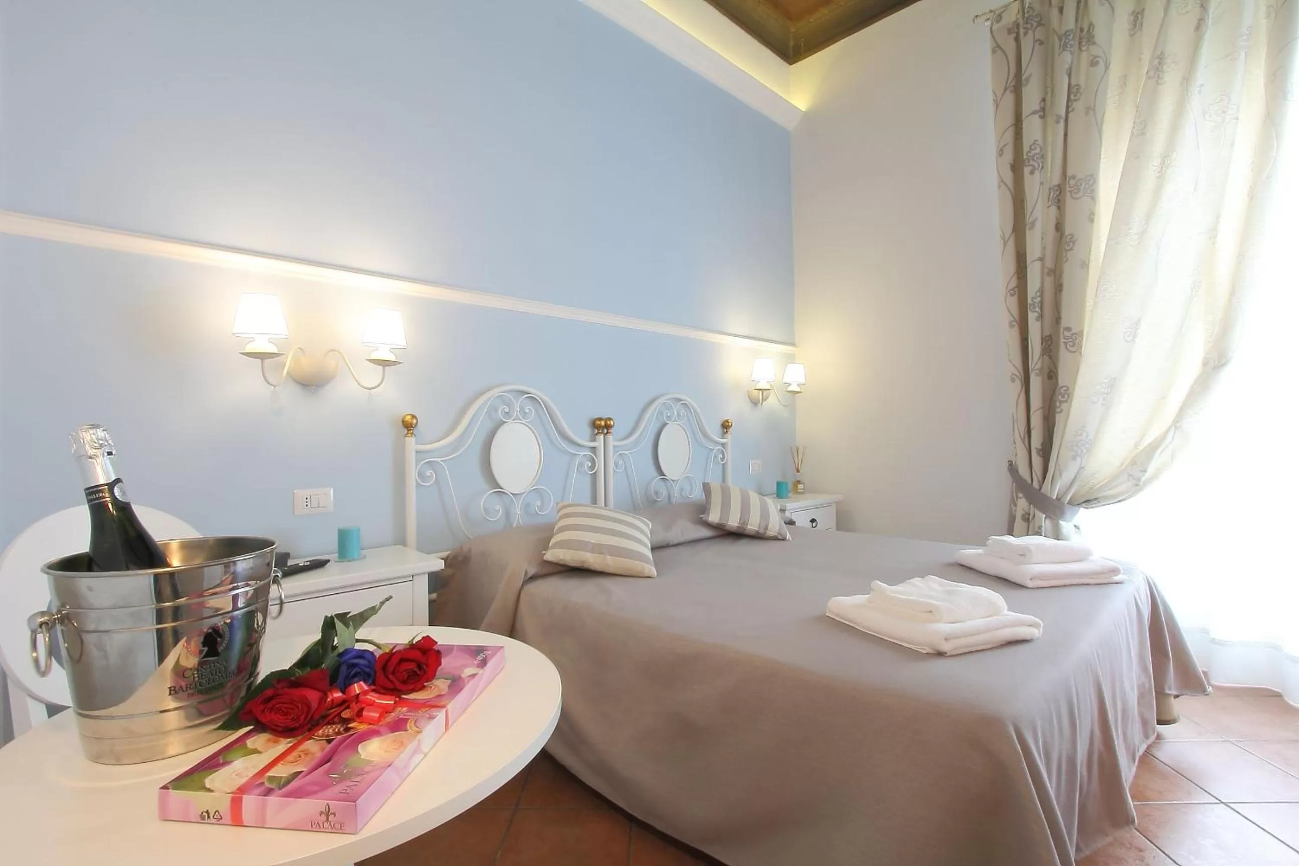 Bed in Hotel Ferrucci