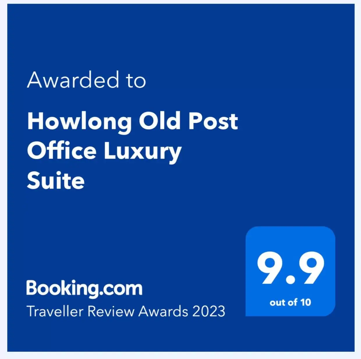 Logo/Certificate/Sign/Award in Howlong Old Post Office Luxury Suite
