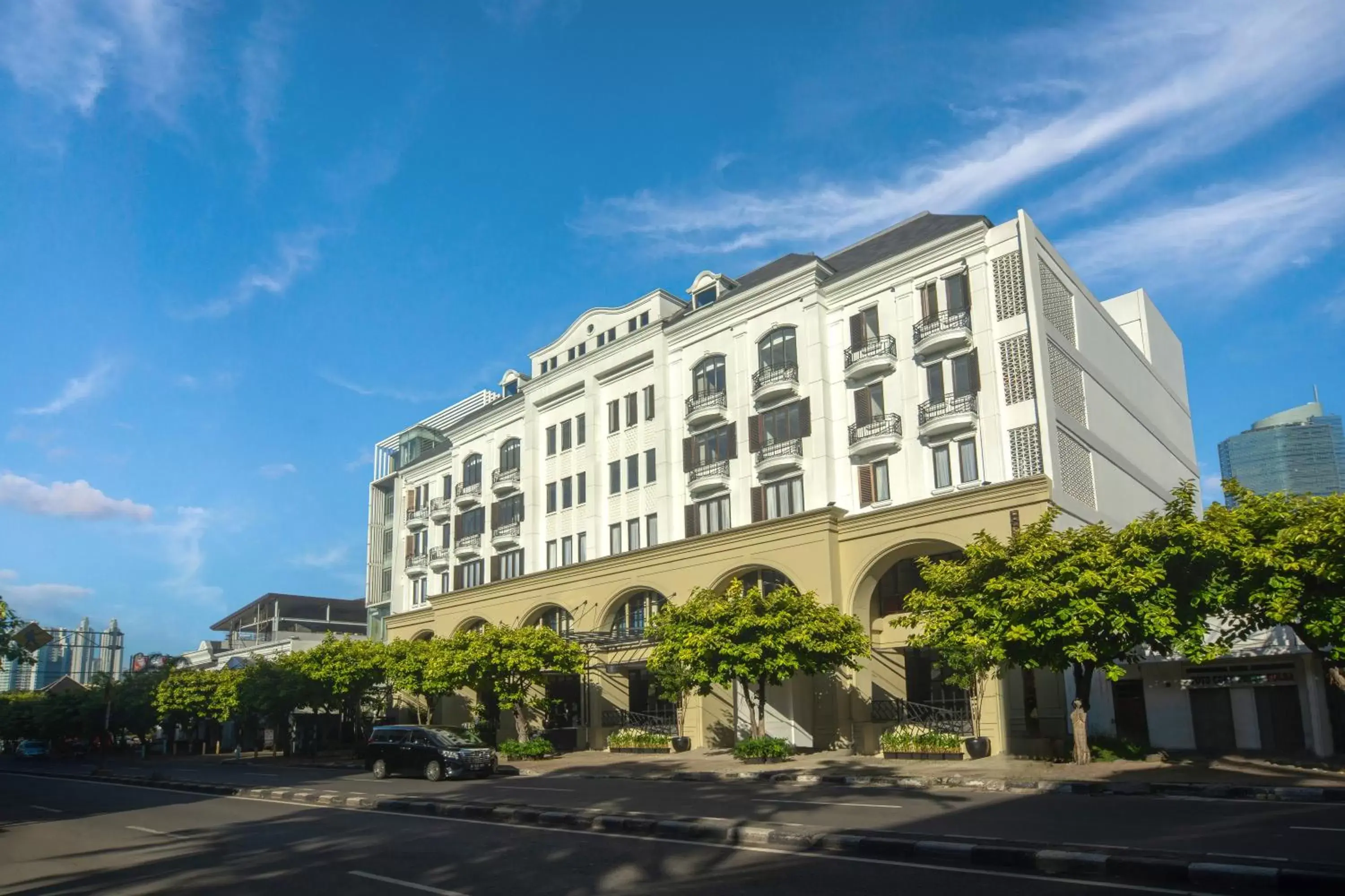 Street view, Property Building in Hotel Des Indes Menteng