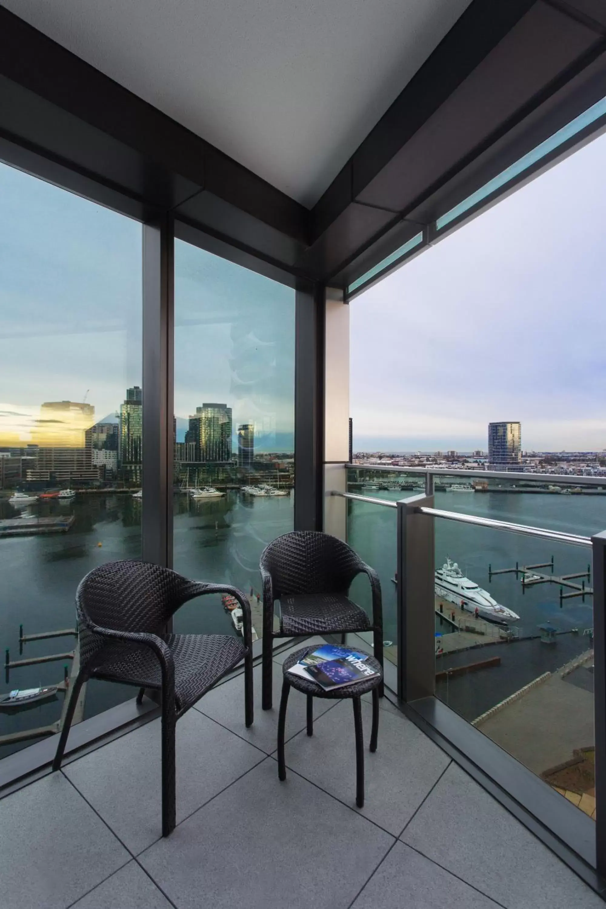 Balcony/Terrace in The Sebel Residences Melbourne Docklands Serviced Apartments