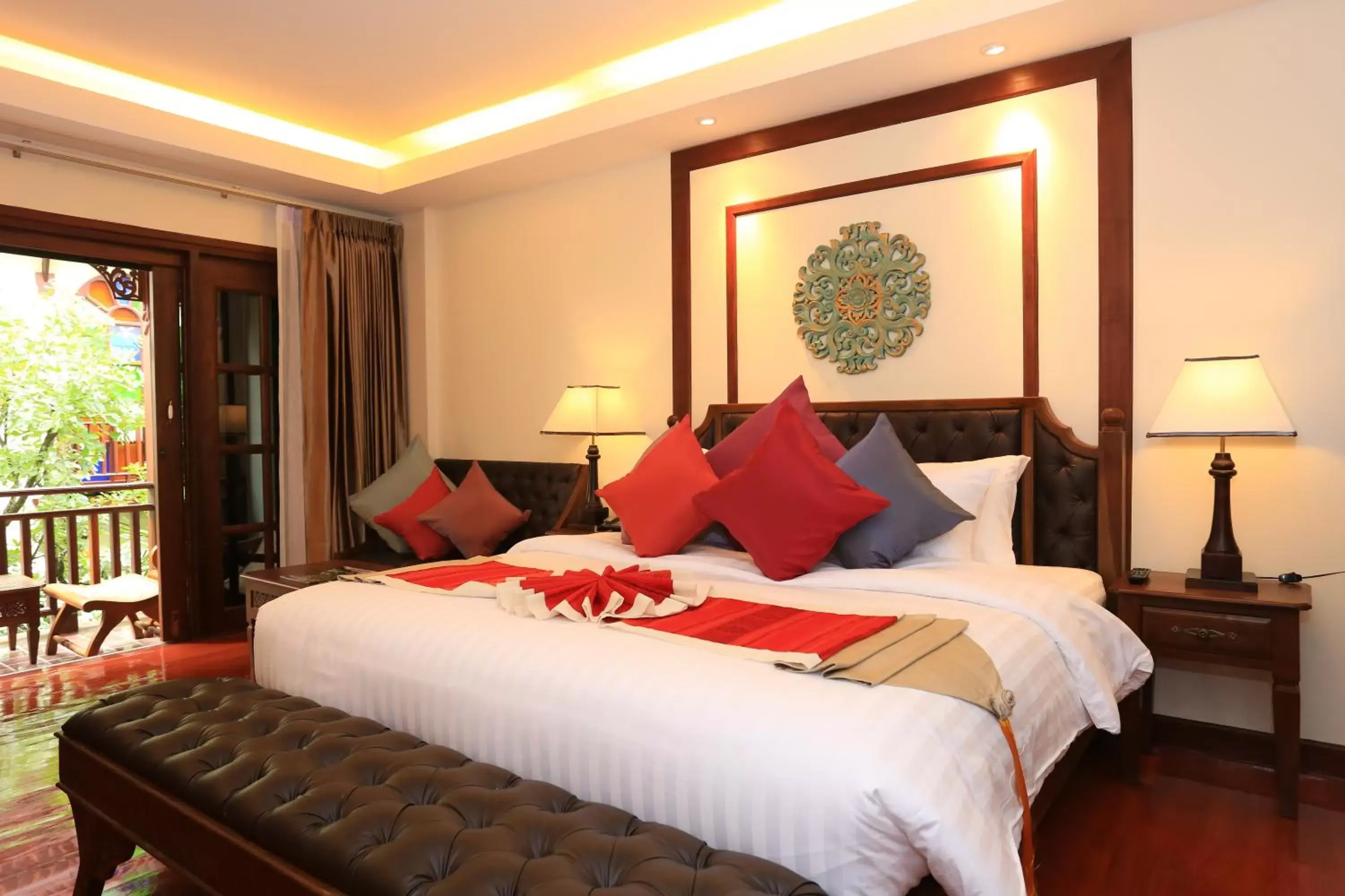 Bed in Viangluang Resort