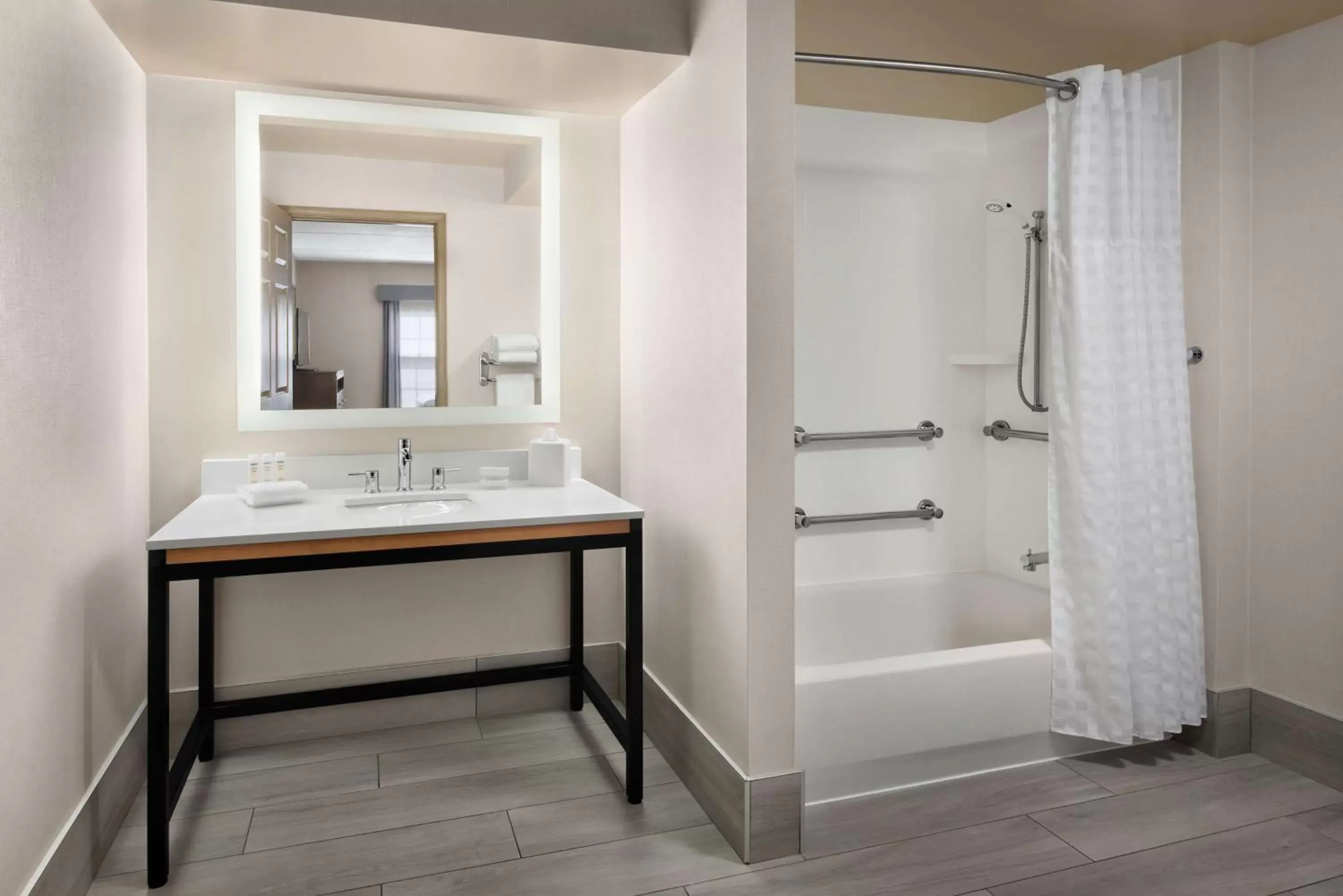 Bathroom in Homewood Suites by Hilton Baltimore-Washington Intl Apt Bathroom in Homewood Suites by Hilton Baltimore-Washington Intl Apt