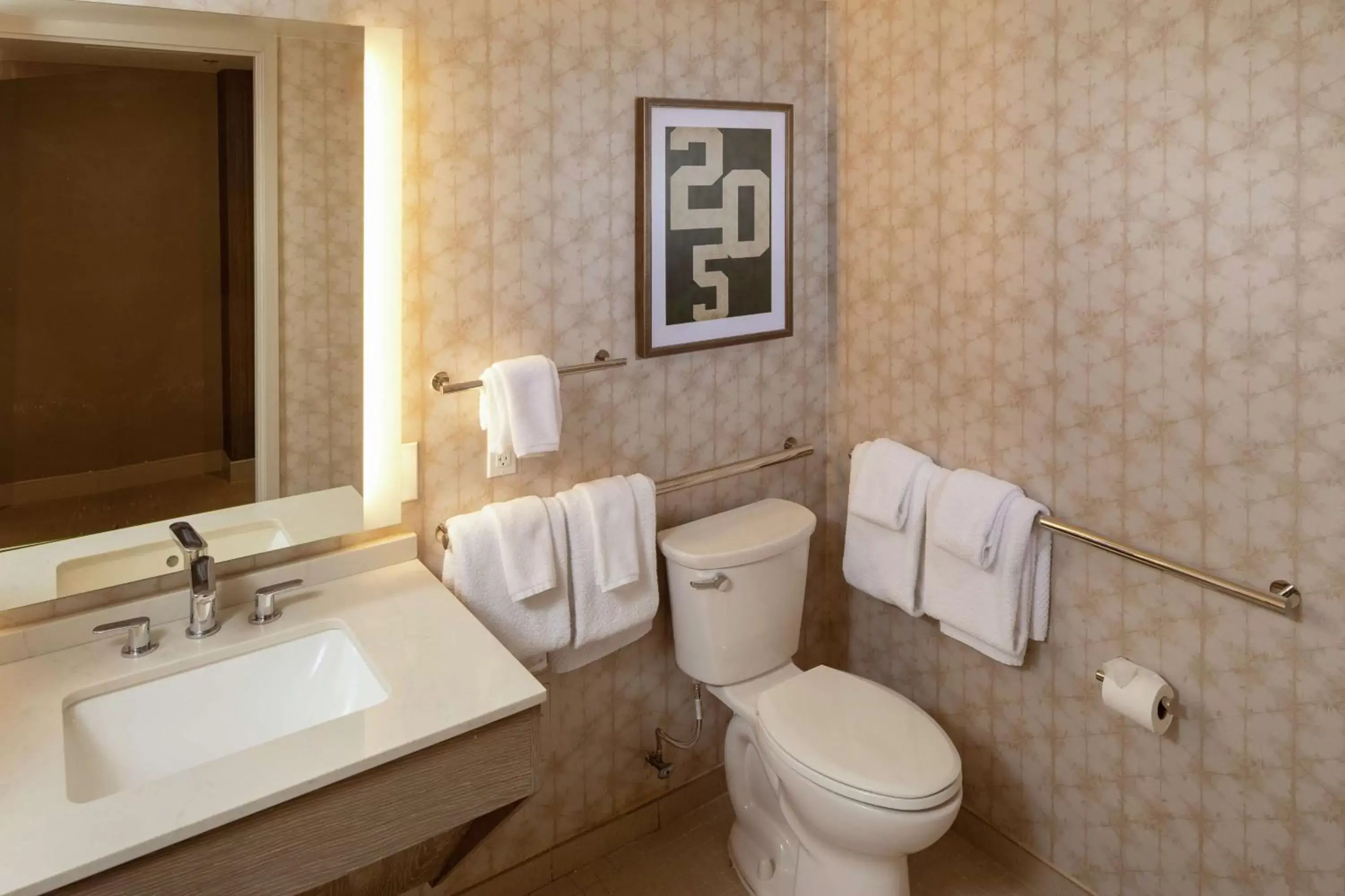 Bathroom in Hilton Birmingham Downtown at UAB Bathroom in Hilton Birmingham Downtown at UAB