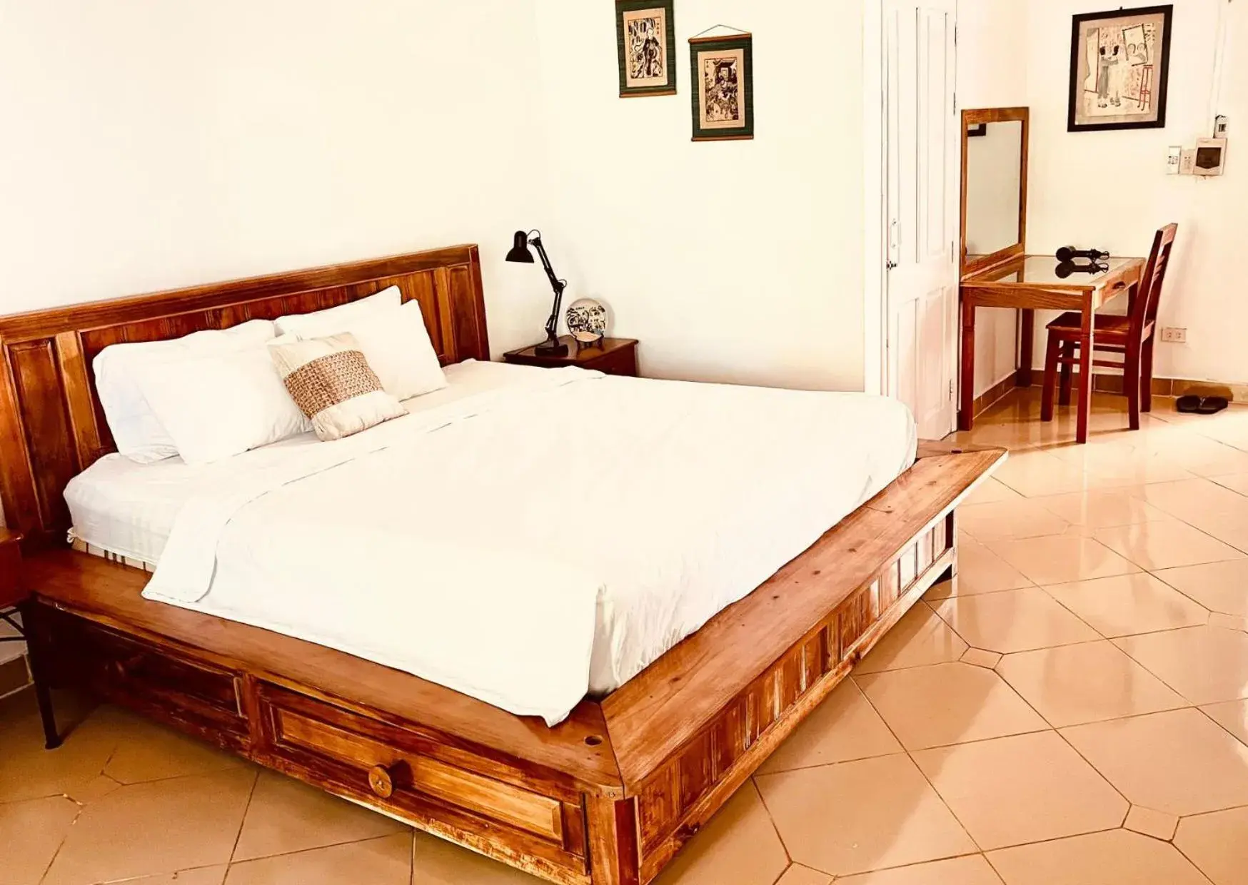 Bed in Bamboo Cottages