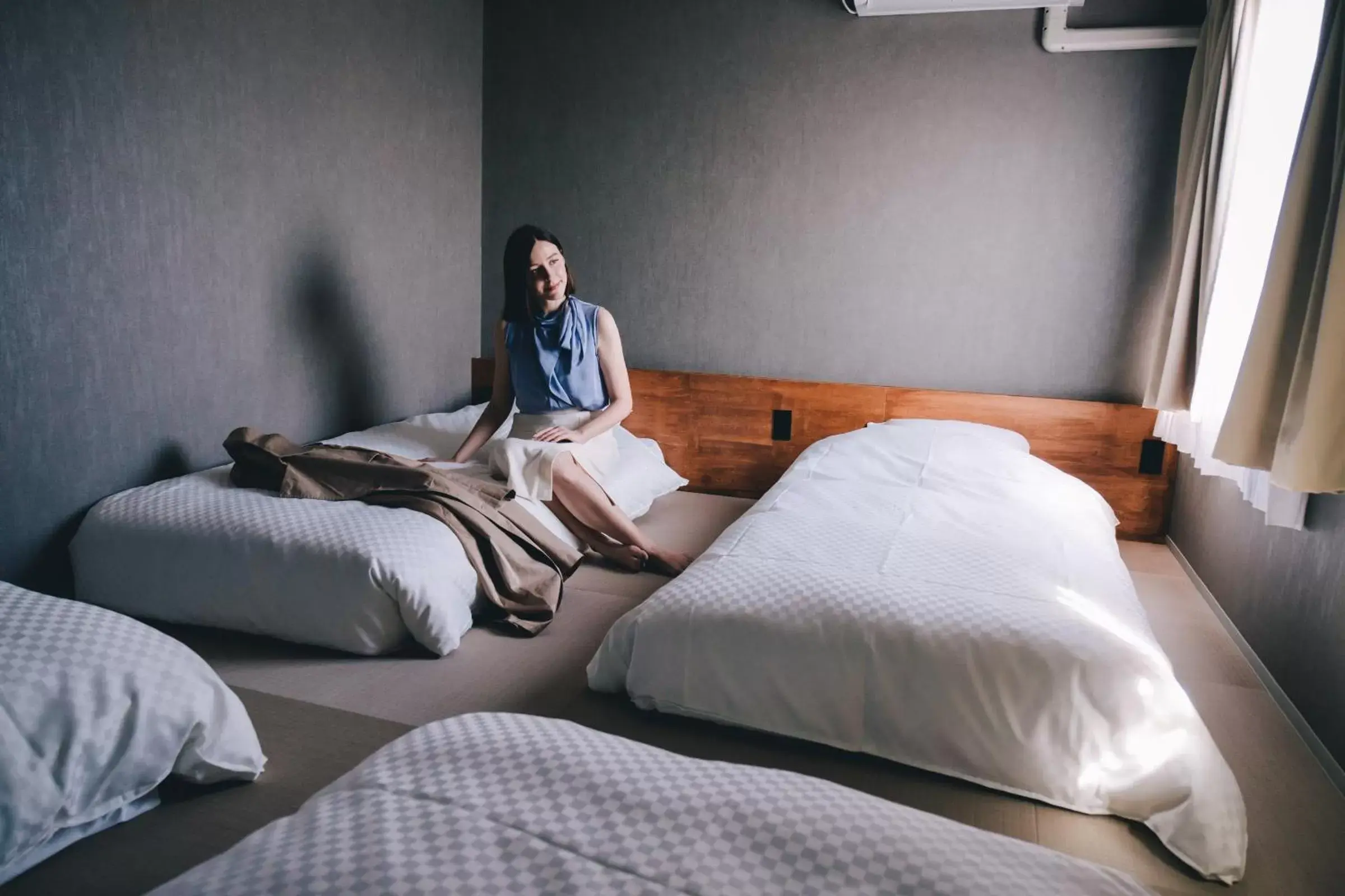 People, Bed in EN HOTEL Kyoto