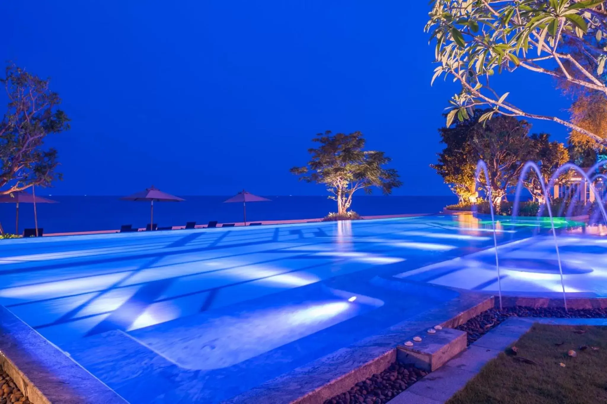 Night, Swimming Pool in Baba Beach Club Hua Hin Luxury Pool Villa by Sri panwa