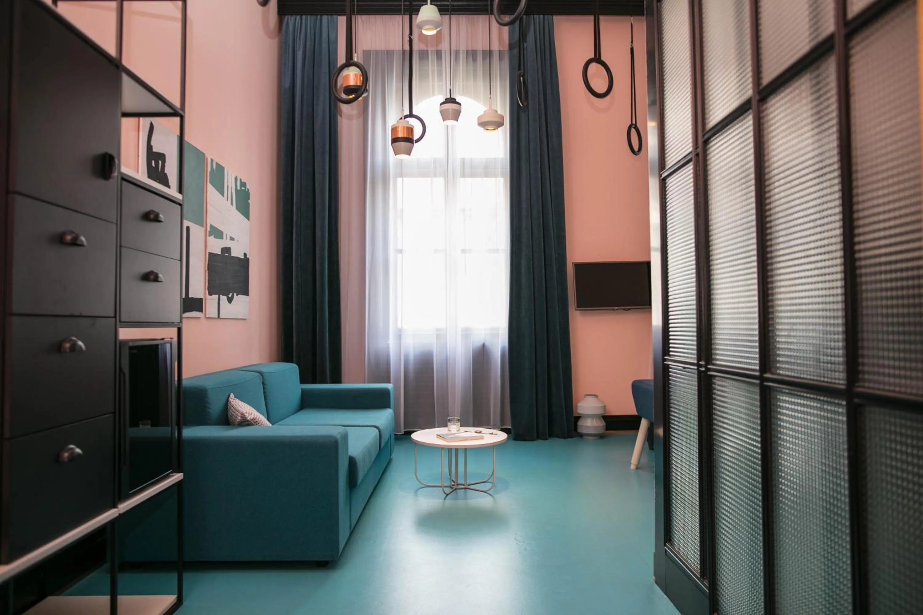 Seating area in Hotel Rum Budapest