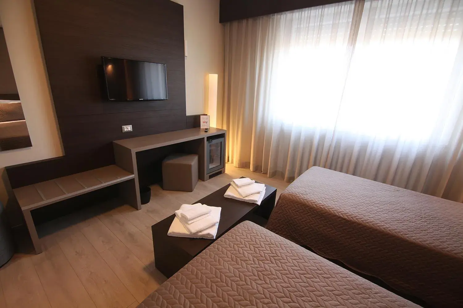 Bed in Hotel Santin