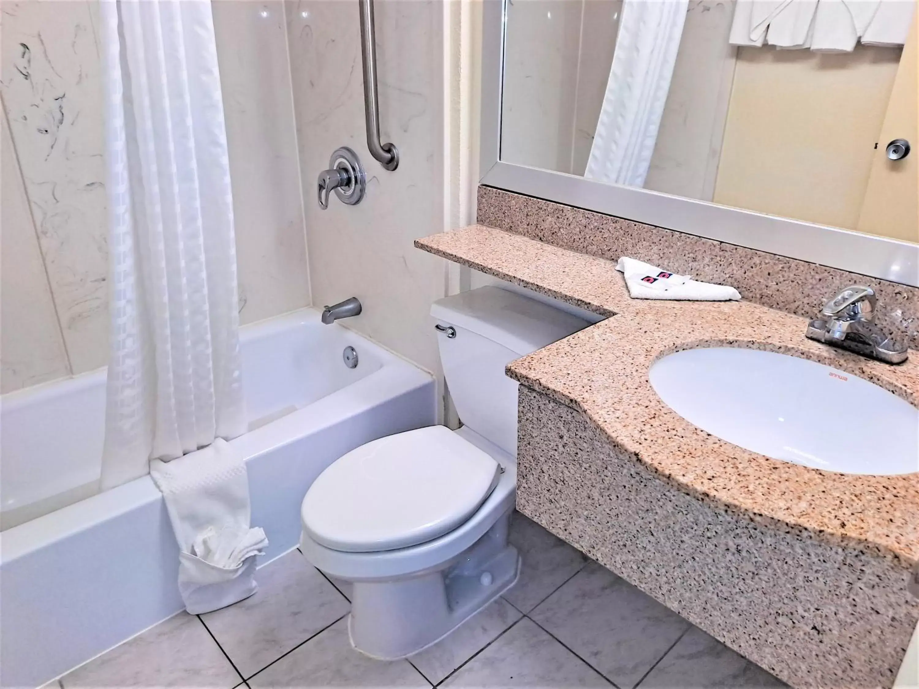 Toilet, Bathroom in Studio 6 Suites Catonsville MD Baltimore West