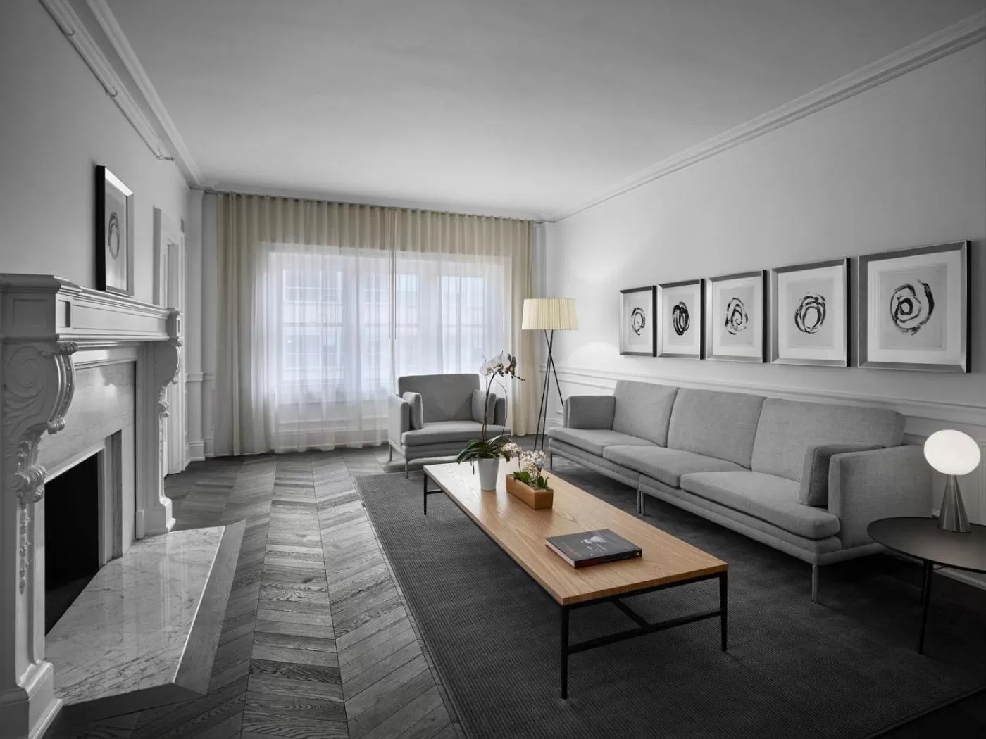 Living room in AKA Rittenhouse Square