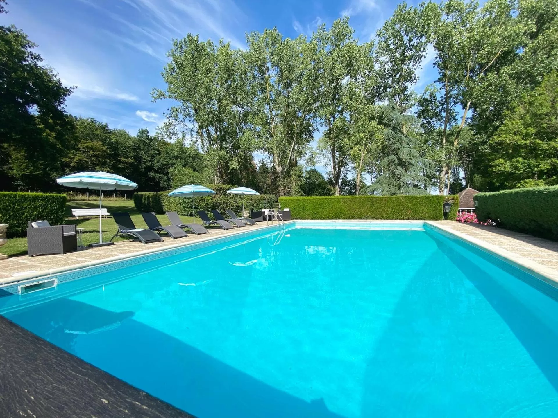 Pool view in Le Petit Chateau De Sainte Colombe