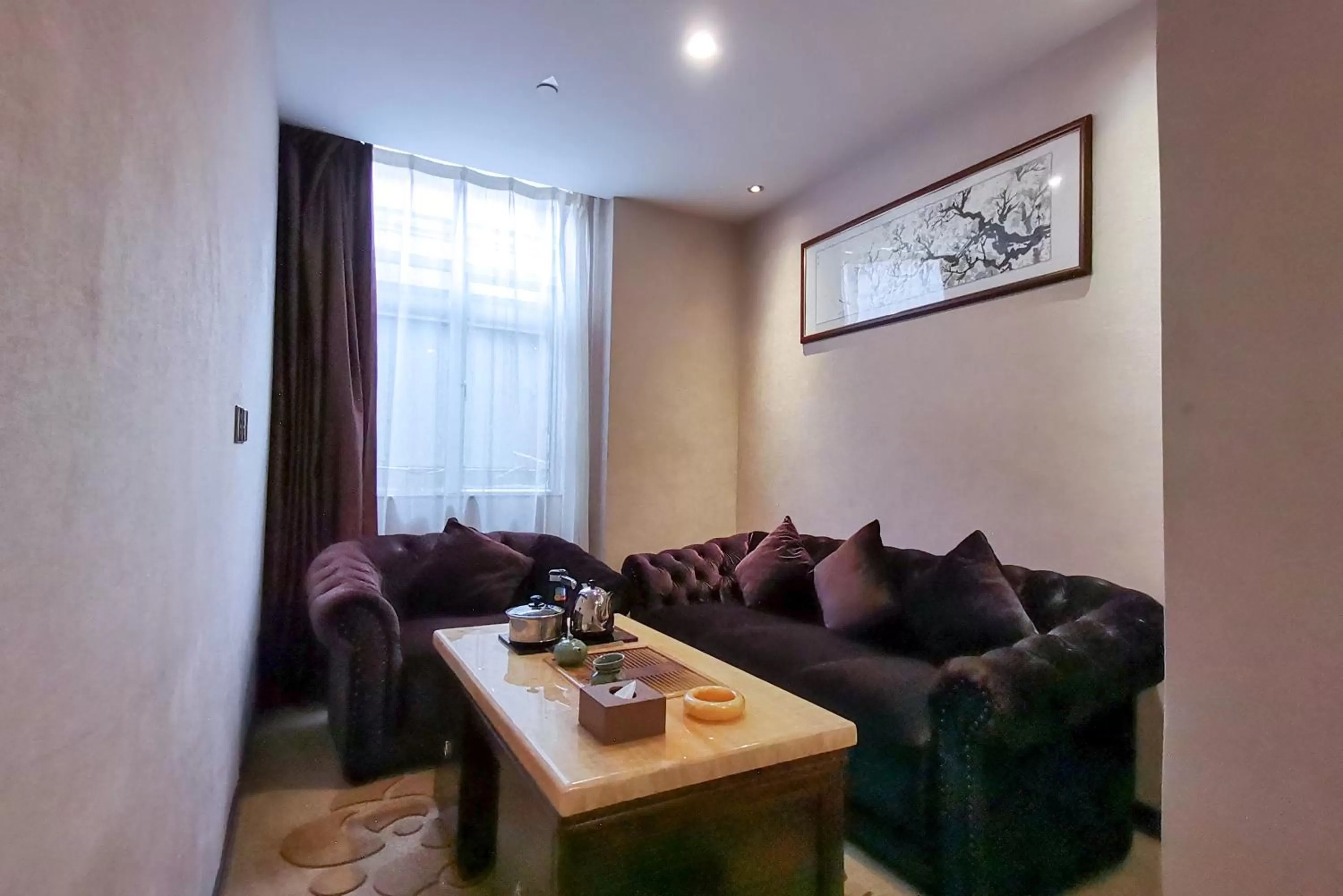 Seating area in Paco Hotel Tianhe Coach Terminal Metro Satation Guangzhou-Free Shuttle Bus for Canton Fair