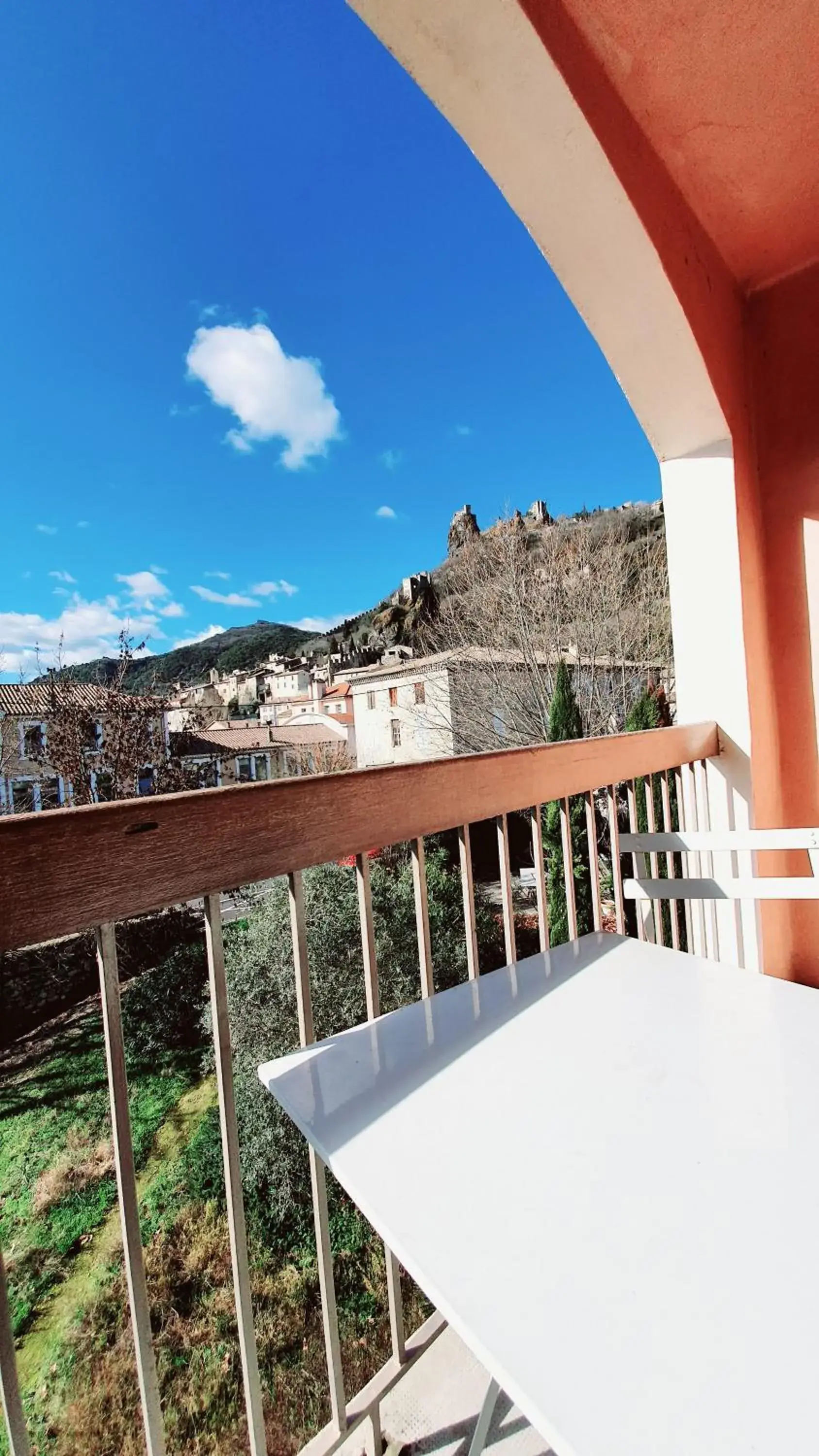 View (from property/room), Balcony/Terrace in Logis Hotel Medieval, Montelimar Nord